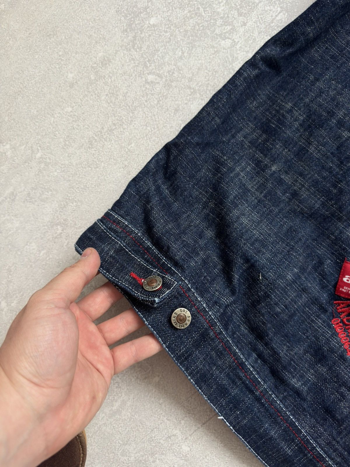 Akademiks × Vintage Vintage Akademiks Denim Hip Hop Jacket Kanye West Style Rare Size US L / EU 52-54 / 3 - 17 Thumbnail