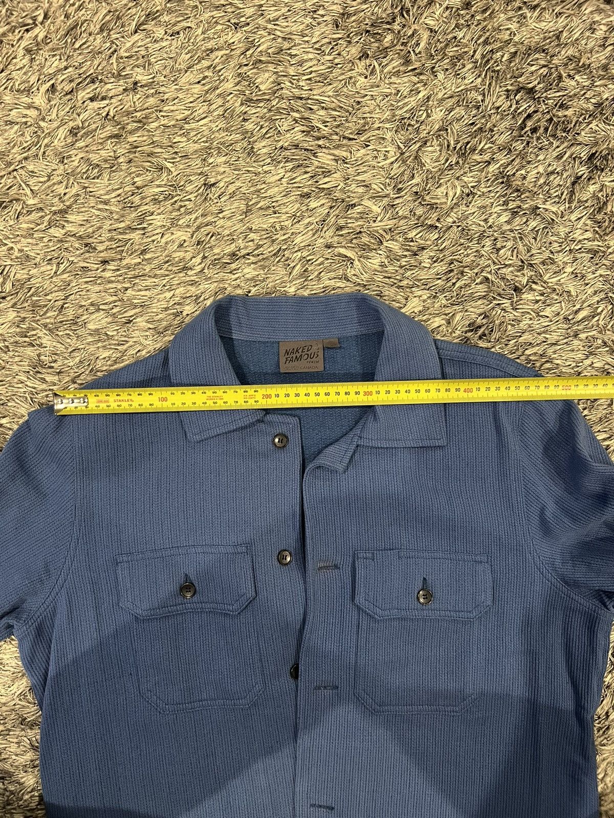 Blue loose weave Dobby shirt