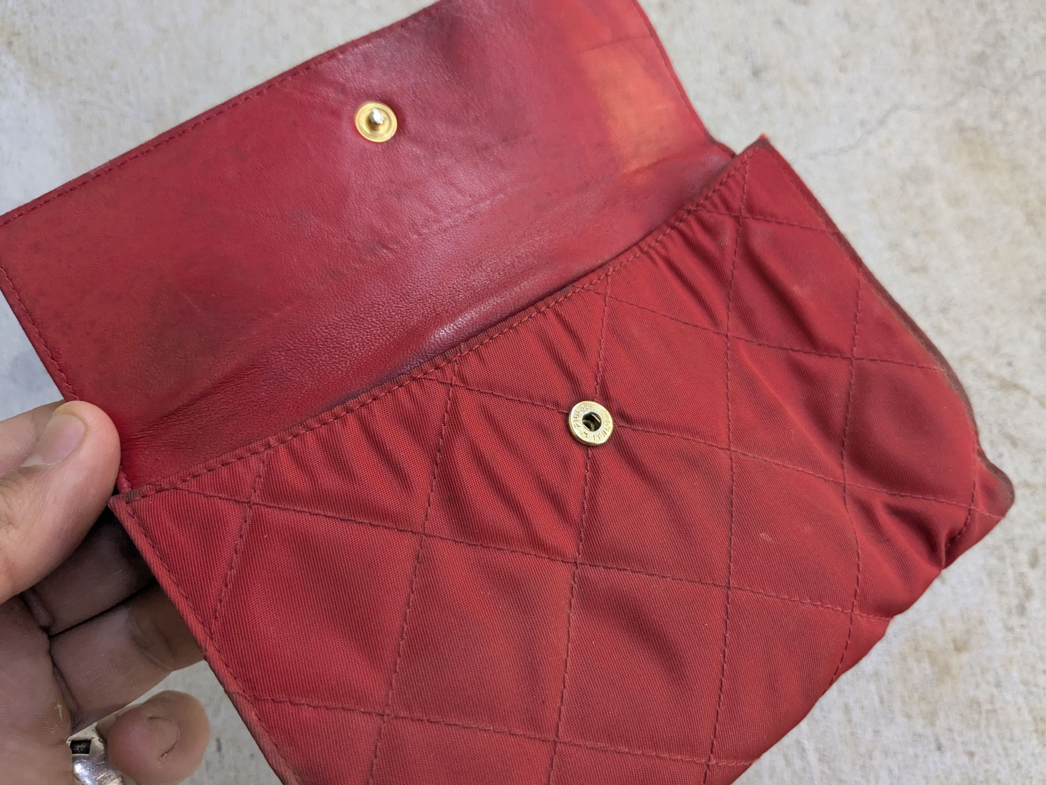 Prada Prada Wallet Red Quilted Nylon Leather Bifold Cardholder Y2K Size ONE SIZE - 6 Thumbnail