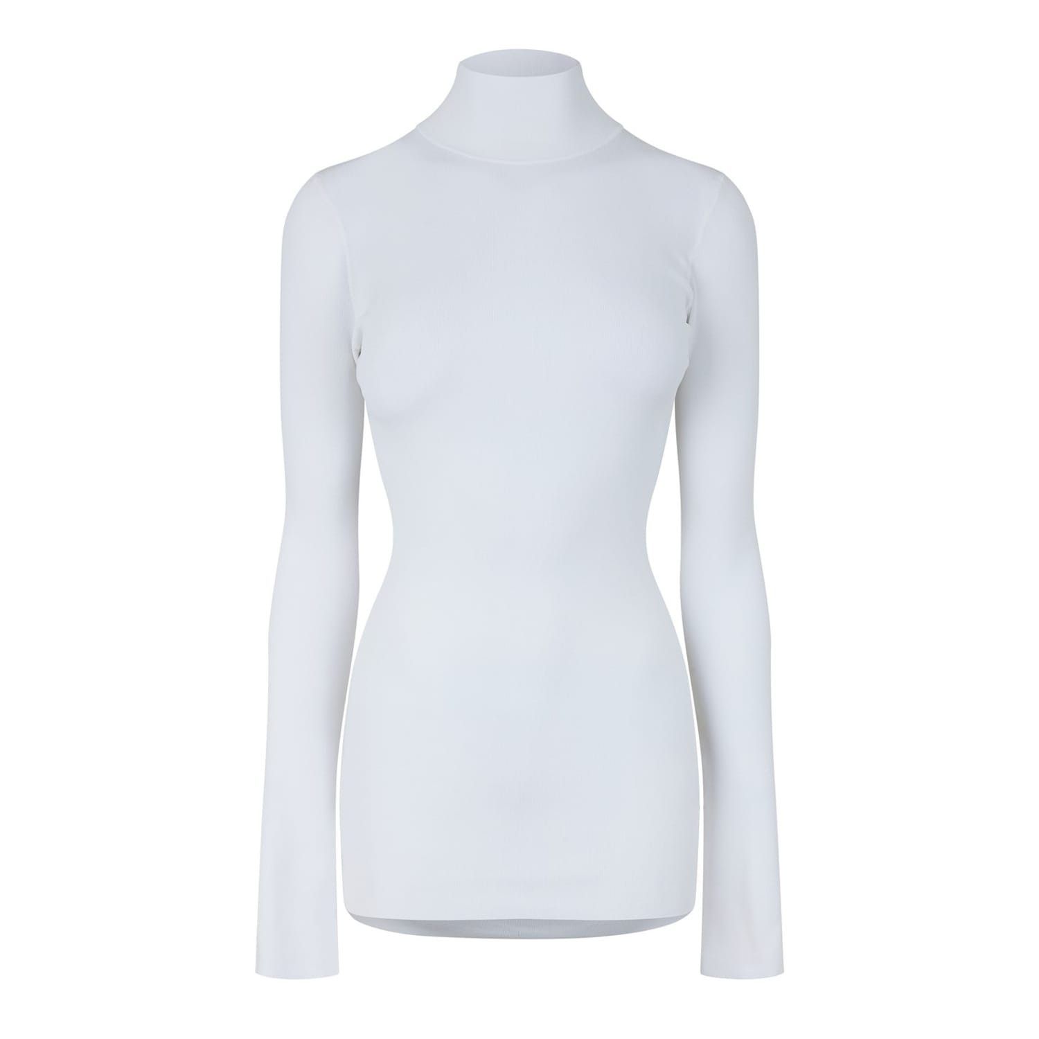 Bottega Veneta Bottega Veneta Mock Neck Long Sleeve Sweater in White Size S / US 4 / IT 40 - 1 Thumbnail