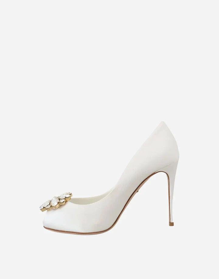 Dolce & Gabbana o1y0925 Spike Heel Pumps in White Size US 5 / IT 35 - 1 Thumbnail