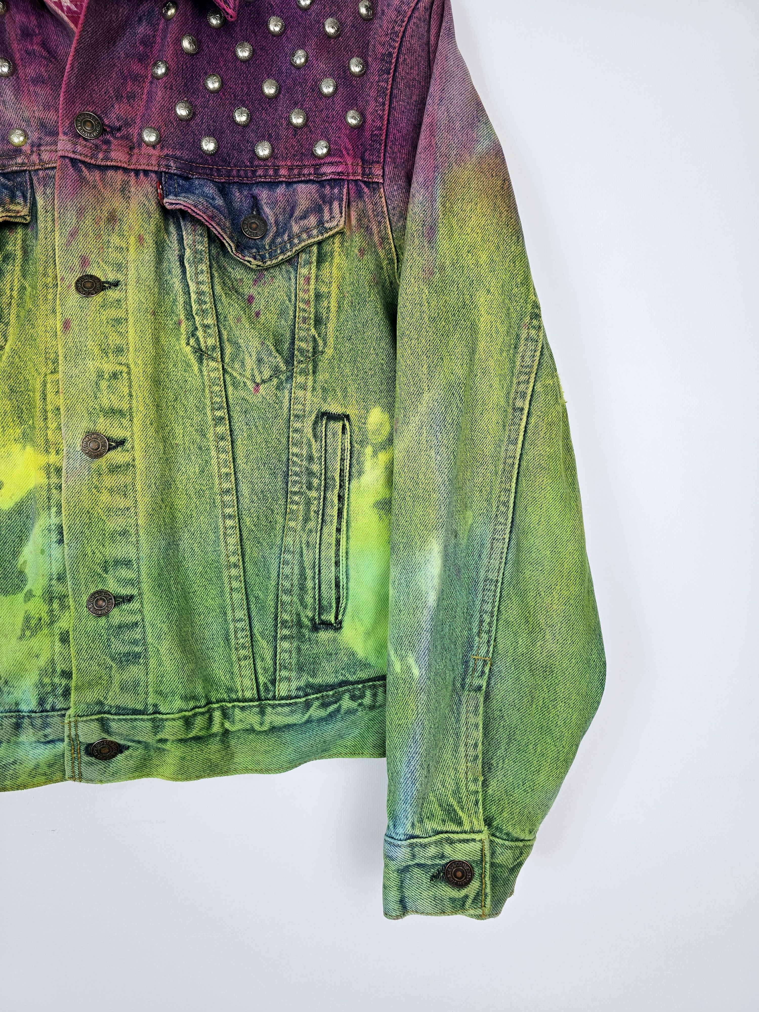 Levi's × Levi's Vintage Clothing Vintage Levi's Tie-Dye Studded Denim Jacket - Made in USA Size L / US 10 / IT 46 - 4 Thumbnail