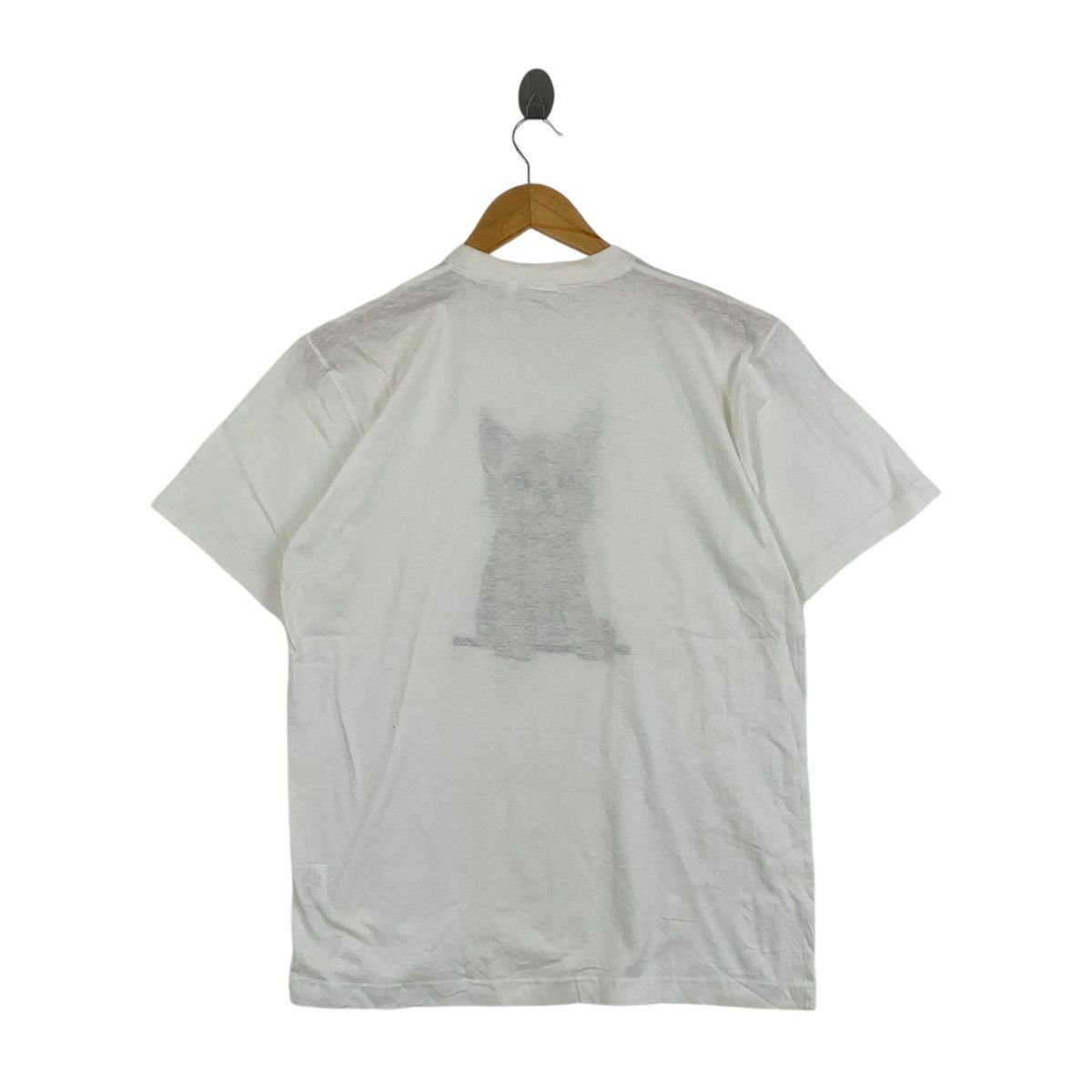Vintage Vintage 90’ KITTY CAT CARTOON Illustration Tee Shirt Size L / US 10 / IT 46 - 4 Thumbnail
