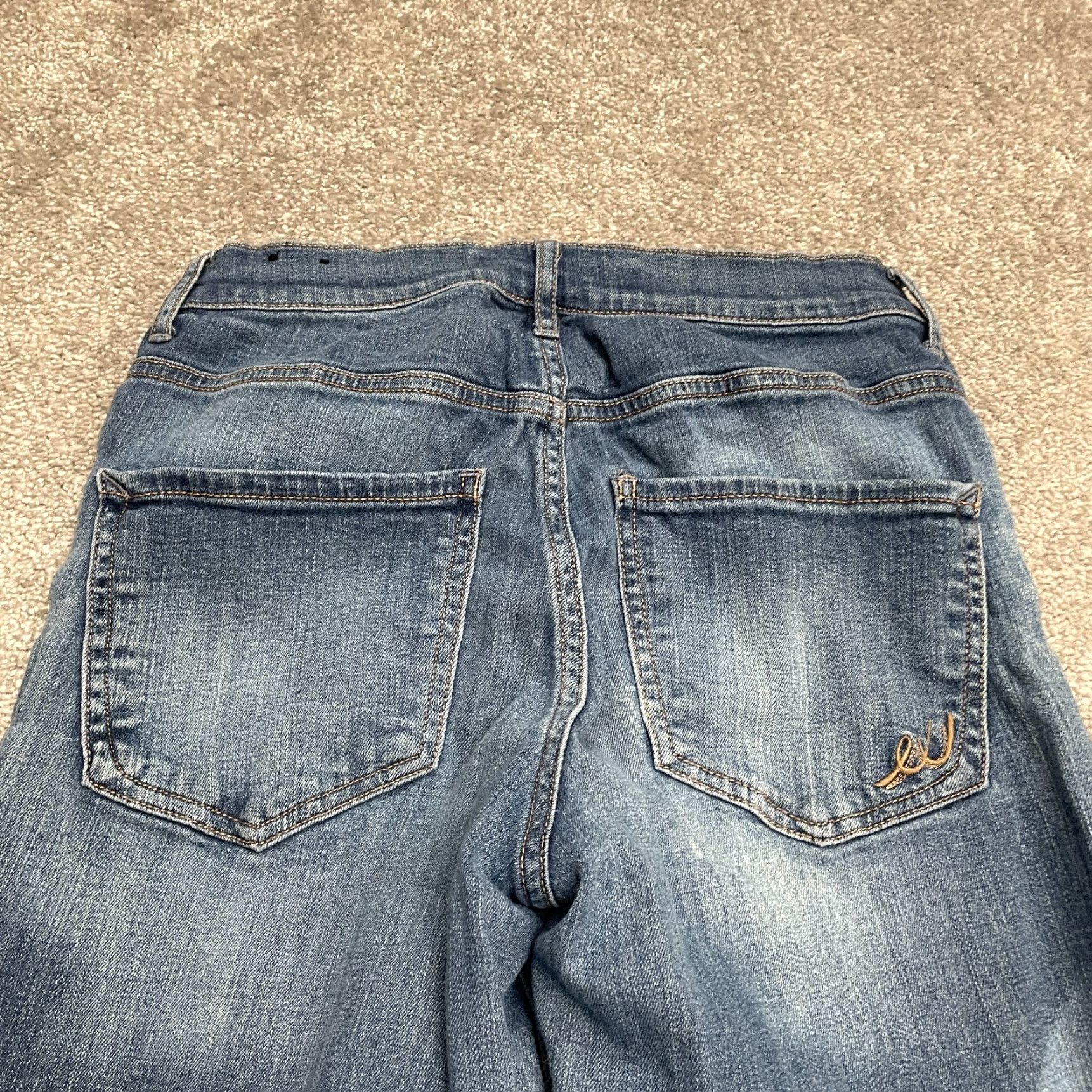 Express VINTAGE: No. Express Spotted Denim Ankle Jegging Women’s Sz 4 Blue High-Rise Jeans 28x27.5 Size 27" / US 4 / IT 40 - 5 Thumbnail