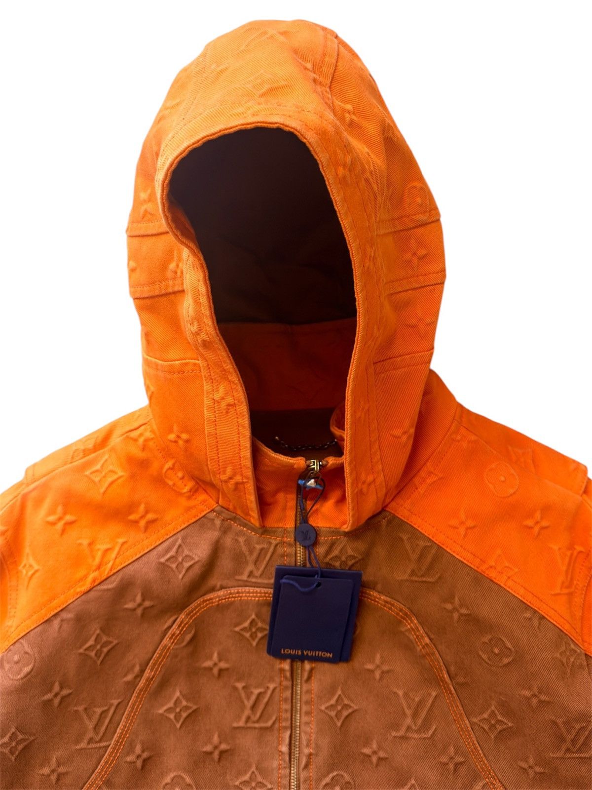 Louis Vuitton Louis Vuitton Carpenter 54 Hooded Denim Jacket 3D Monogram Size US L / EU 52-54 / 3 - 3 Thumbnail