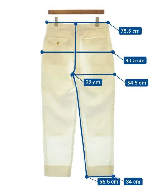 Comme des Garcons Homme Deux Casual Pants Slacks Zipper Polyester Patch Pattern White Size US 31 - 3 Thumbnail