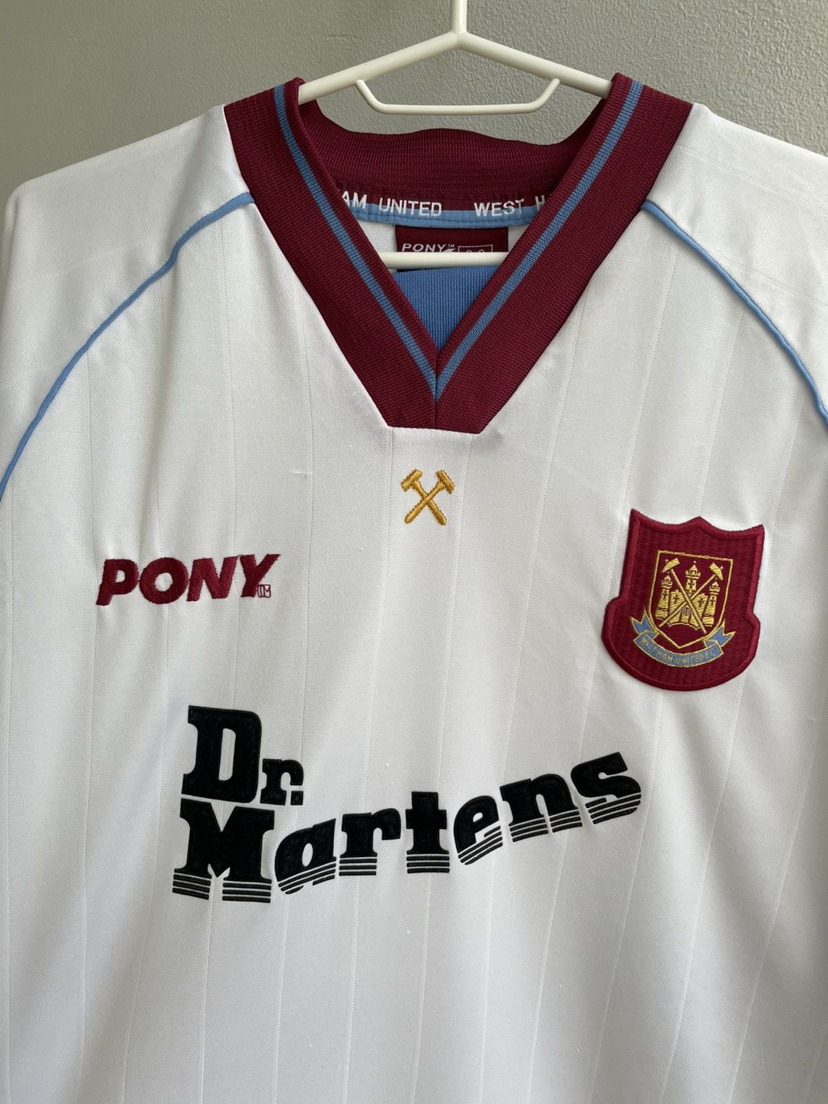 Vintage West Ham United 1998 1999 Wright #14 Football Jersey Shirt Size US XL / EU 56 / 4 - 9 Thumbnail