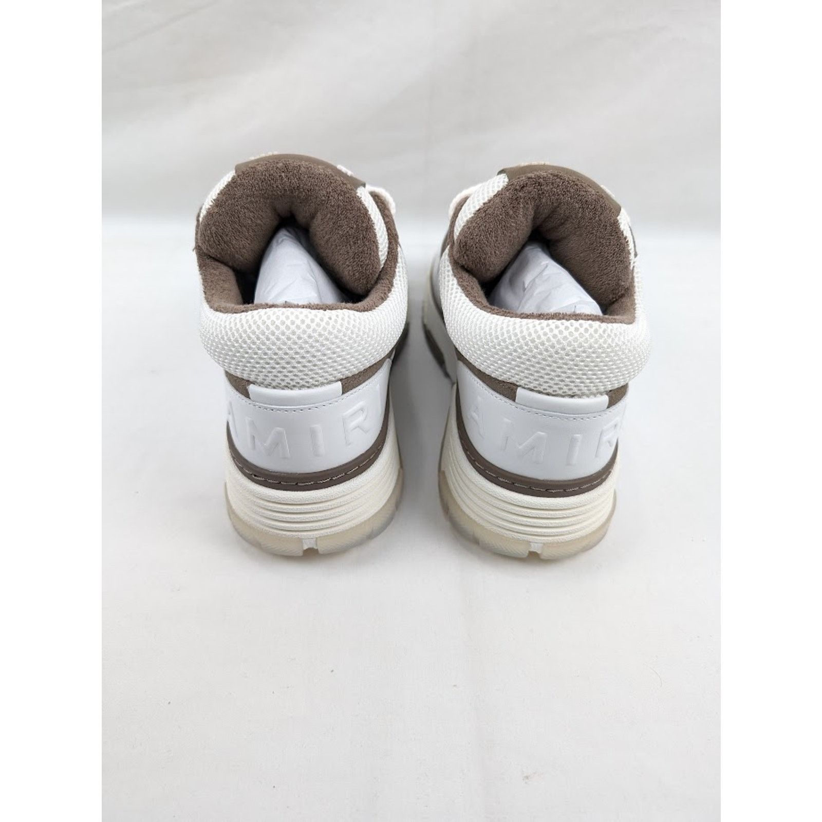 Amiri o1rshd1 Q:2 / MA-1 Leather Sneakers in White/Brown Size US 12 / EU 45 - 17 Thumbnail
