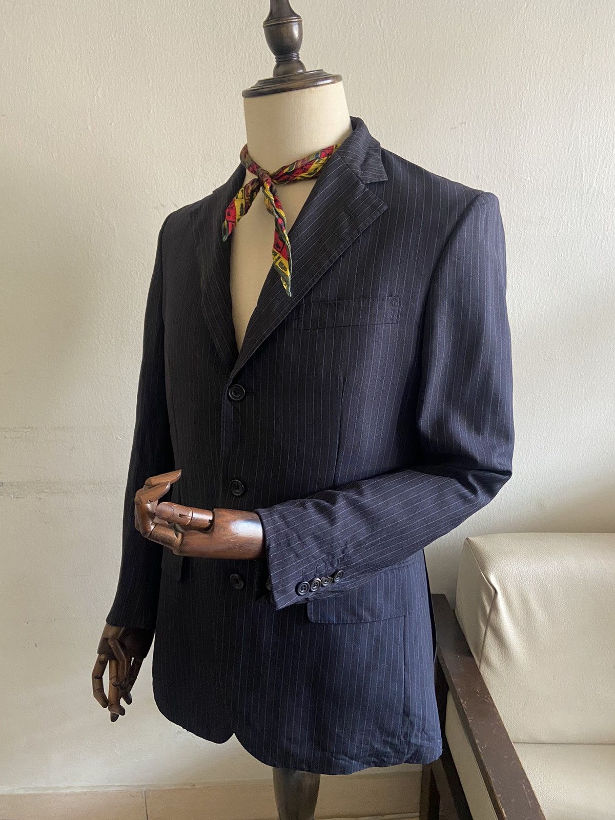 Burberry Vintage Burberry London Stripe 3 Button Blazer Jacket Size 40R - 1 Thumbnail