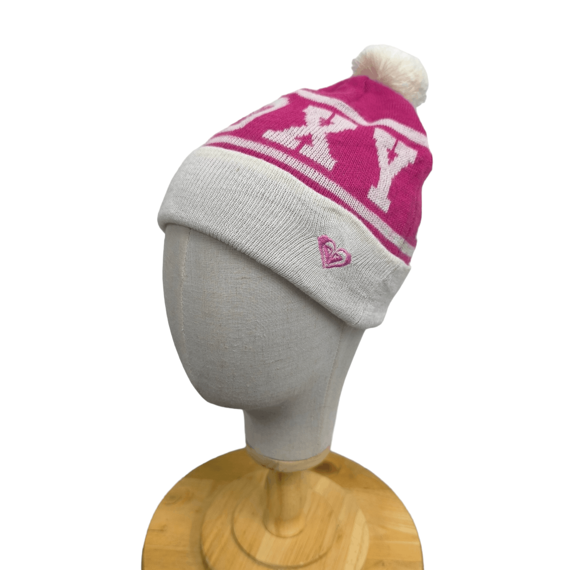 Other ✨Roxy spellout embroidery stripes beanie hat Size ONE SIZE - 1 Thumbnail