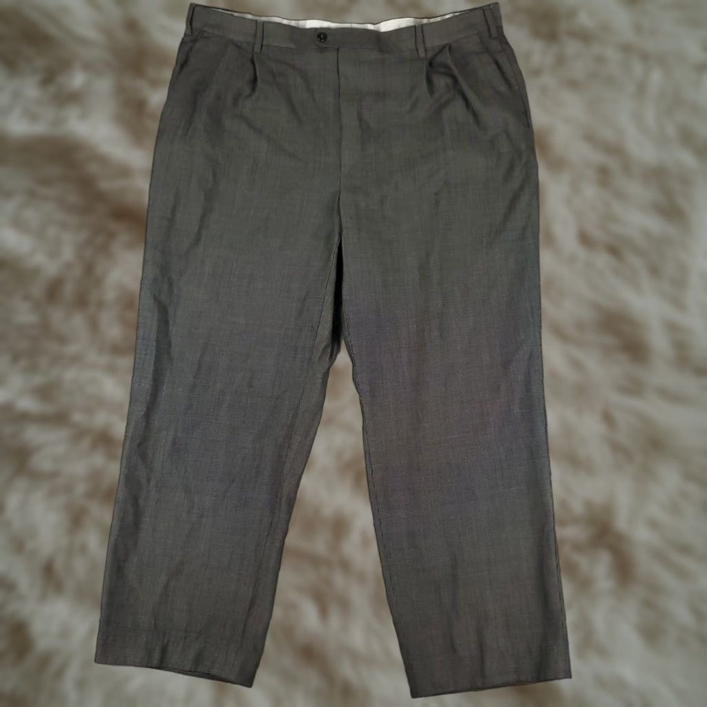 Zanella VINTAGE Zanella Dress Pants Men 40x29 Wool Gray Business Formal Workwear Slim Fit Italy Size US 40 / EU 56 - 1 Thumbnail