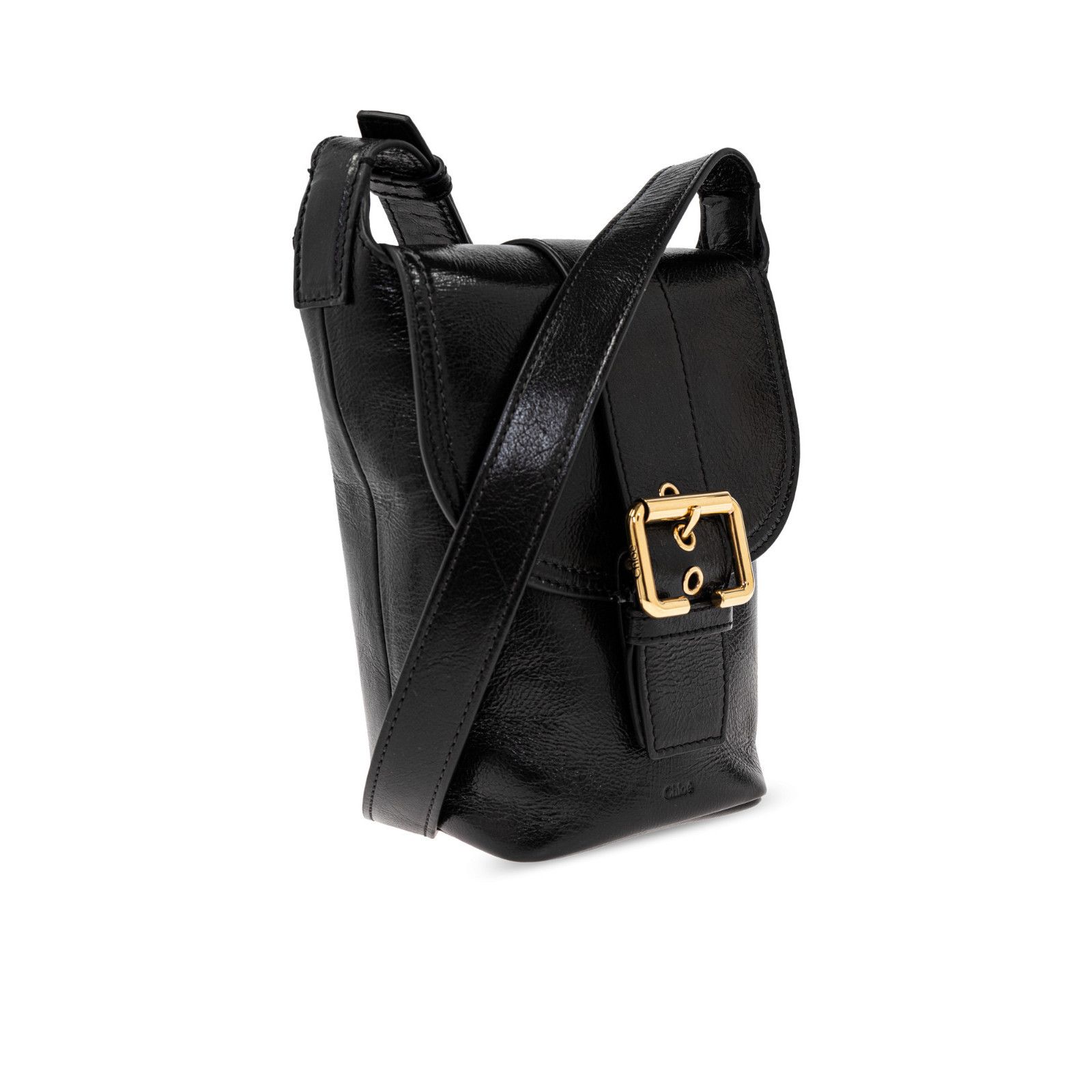 Chloe Chloe Mini Camera Black Shiny Leather Shoulder Bag New & Aut Size ONE SIZE - 3 Thumbnail