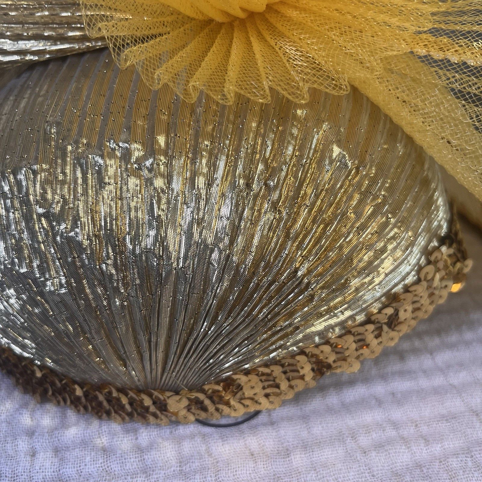 Other Ms. Hi's classic gold lame Kentucky Derby Hat Size ONE SIZE - 3 Thumbnail