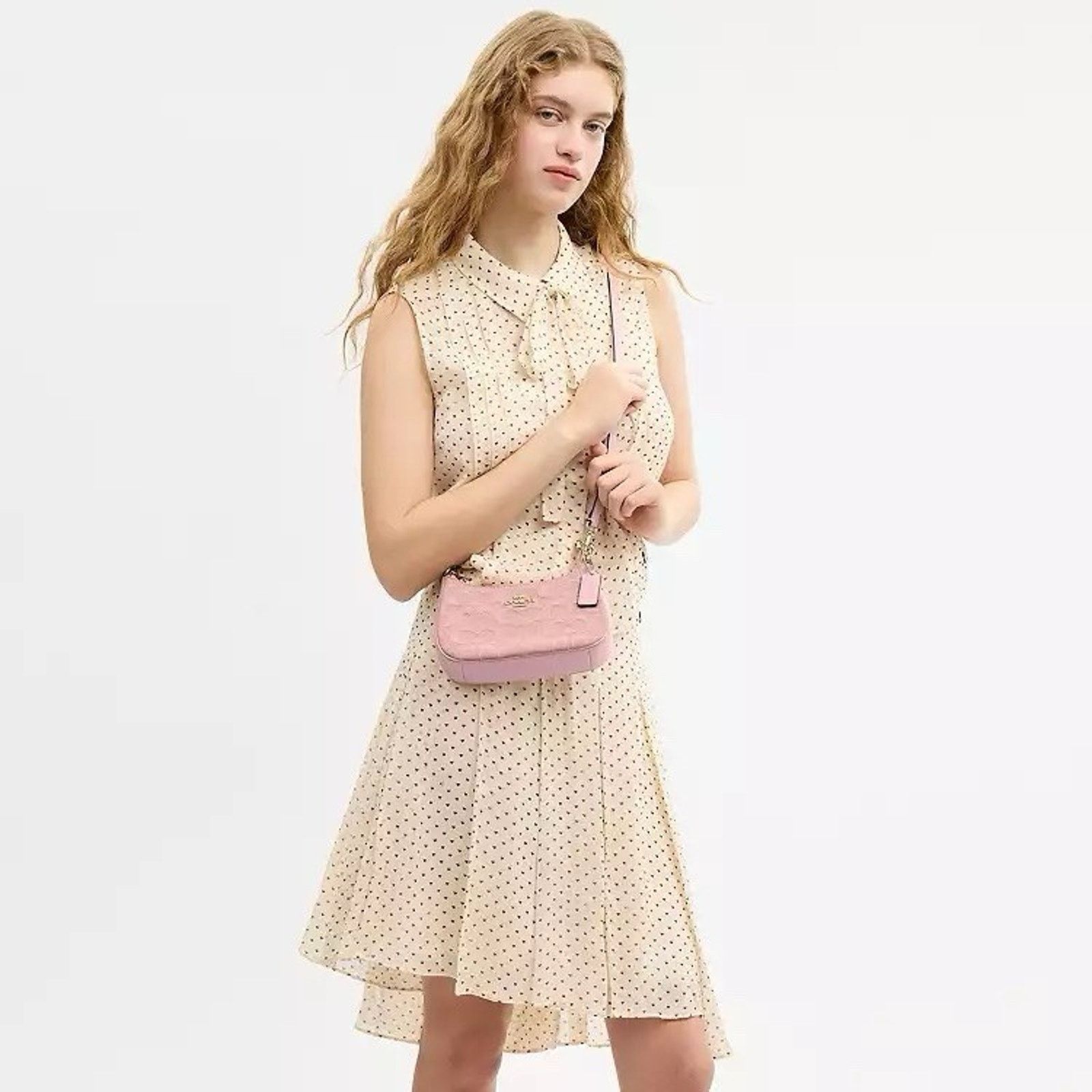 Coach NWT Coach Teri Mini Crossbody Bag Denim CFF97 Light Pink Size ONE SIZE - 11 Thumbnail