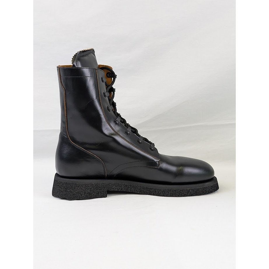 Off-White o1rshd1 Leather Sponge Boots in Black Size US 12 / EU 45 - 2 Thumbnail