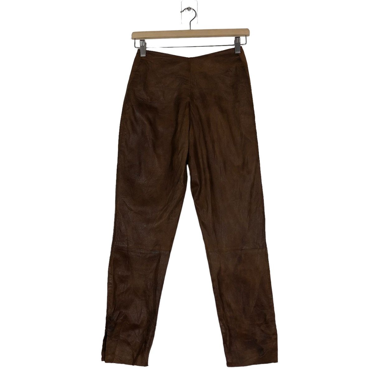 Genuine Leather 🔥VINTAGE BIKER LEATHER PANTS GARAGE ISSEY MIYAKE JAPAN Size US 26 / EU 42 - 1 Thumbnail