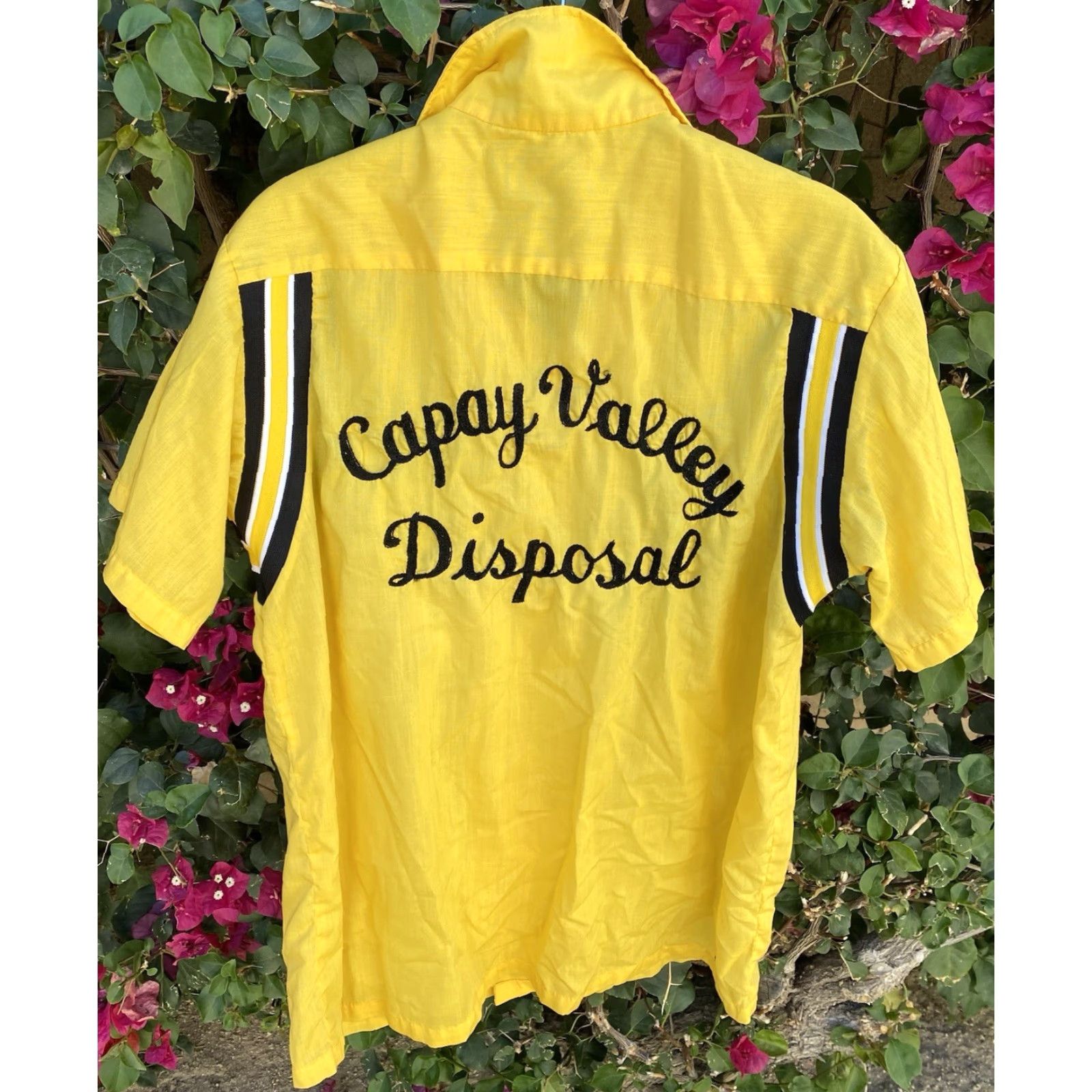 Vintage VINTAGE Hilton Bowling Shirt Short Sleeve M Yellow Capay Valley Disposal Rockabilly Shirt Mens Size US M / EU 48-50 / 2 - 5 Thumbnail