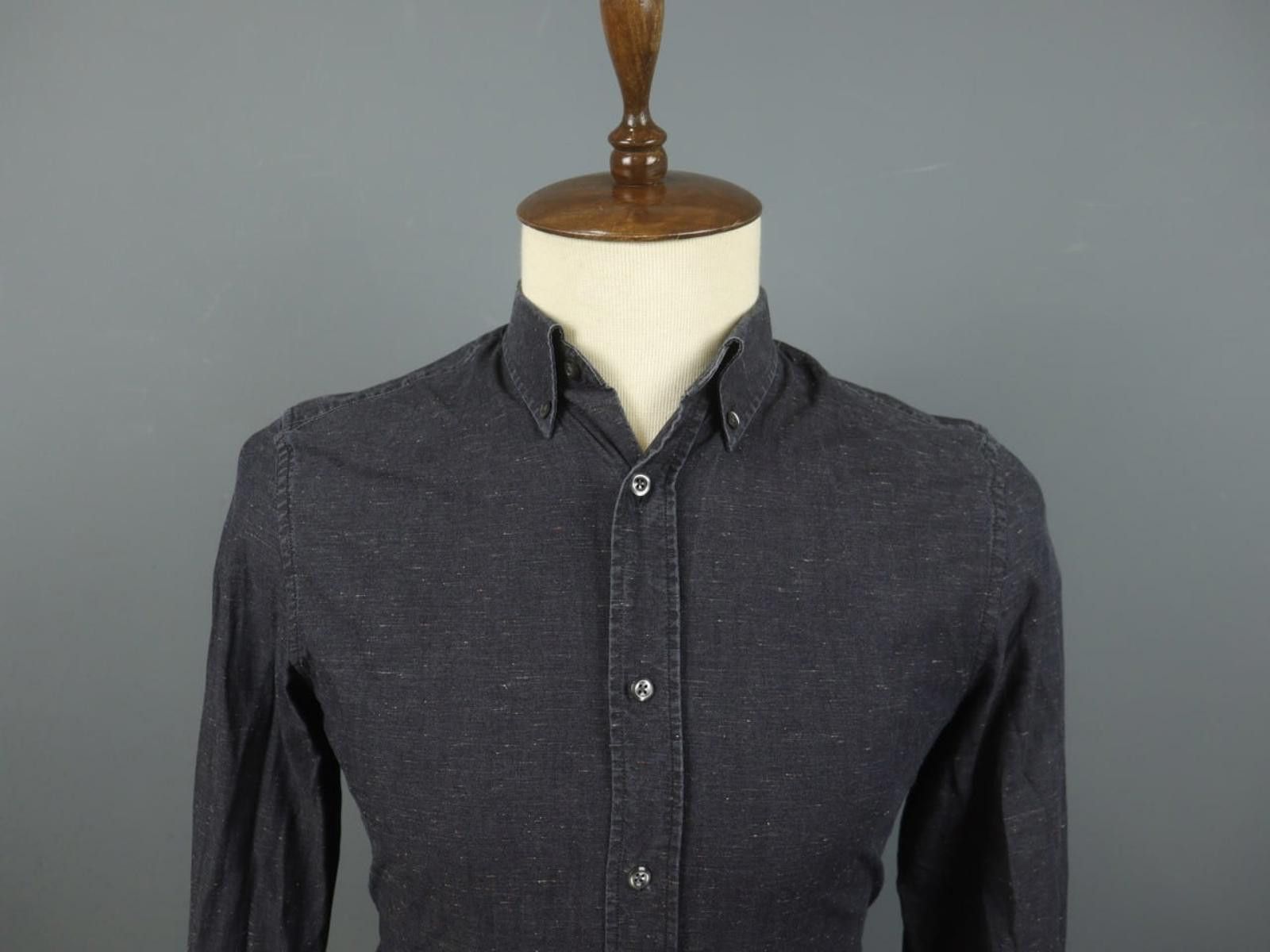 J.Lindeberg J.Lindeberg Black Cotton Collared Slim Fit Shirt Size S Size US S / EU 44-46 / 1 - 11 Thumbnail