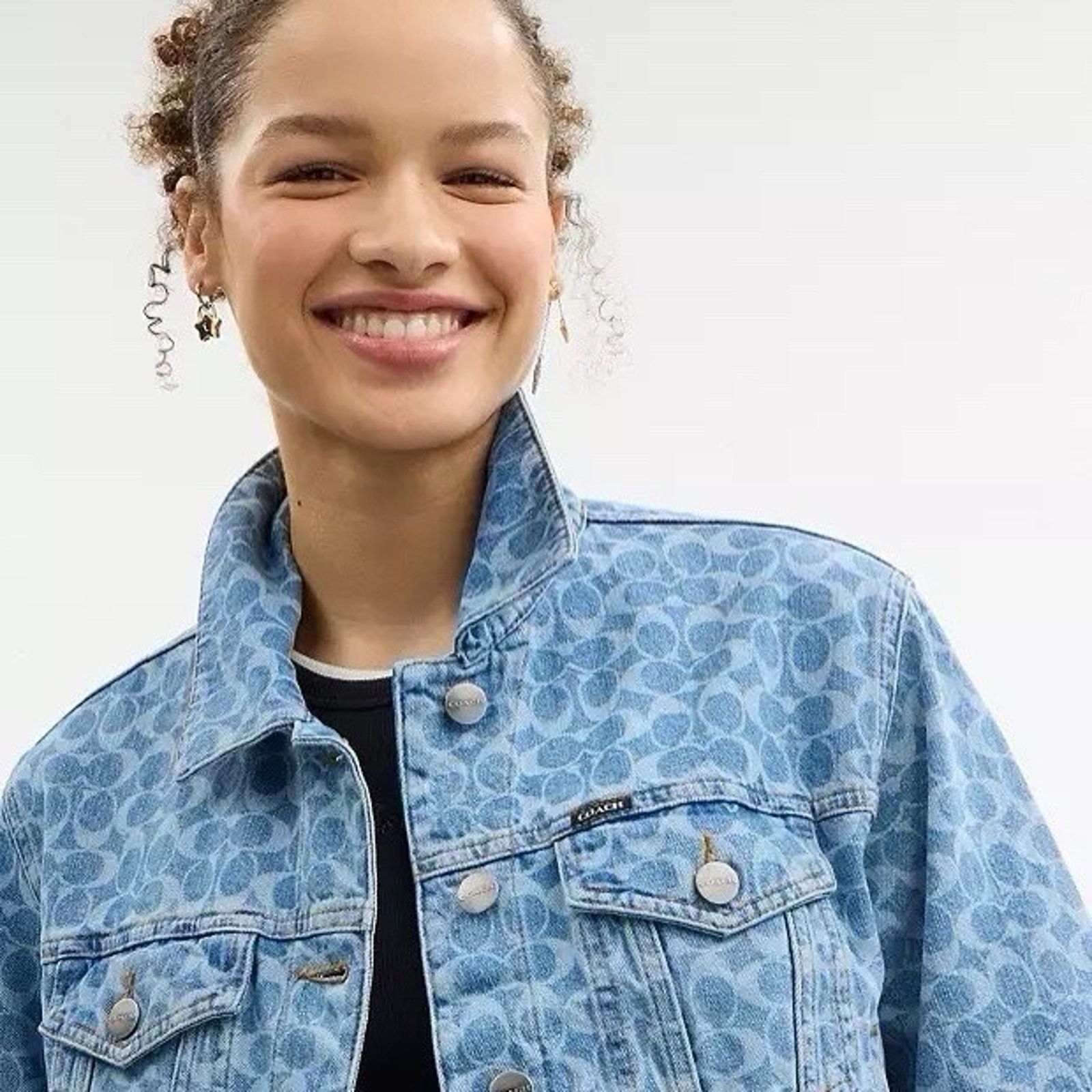 Coach NWT COACH Denim Jacket Woman's CAH16 Large Size L / US 10 / IT 46 - 9 Thumbnail
