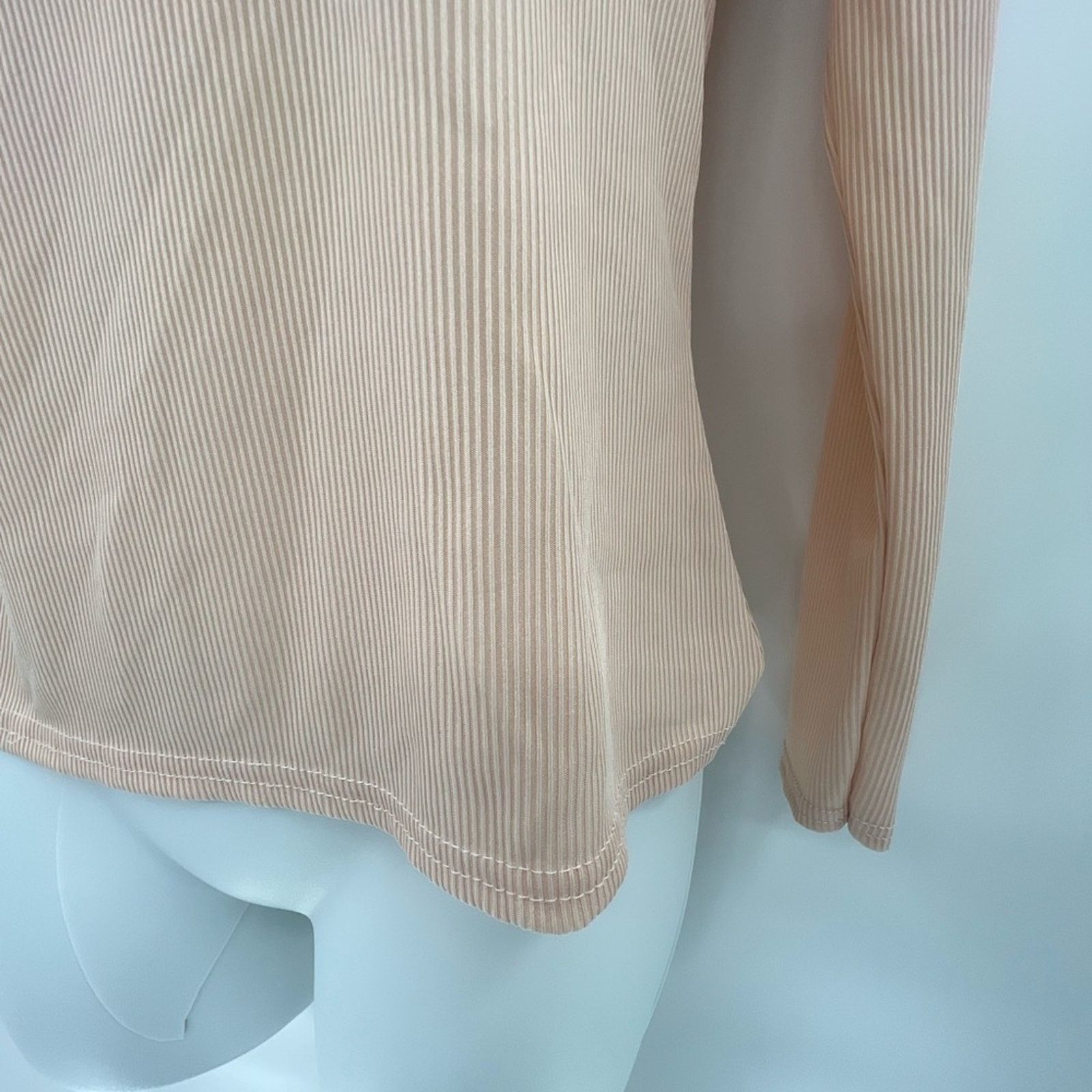Boohoo Boohoo Pink High Neck Short Sleeve Ribbed Top Sz10 Size L / US 10 / IT 46 - 3 Thumbnail