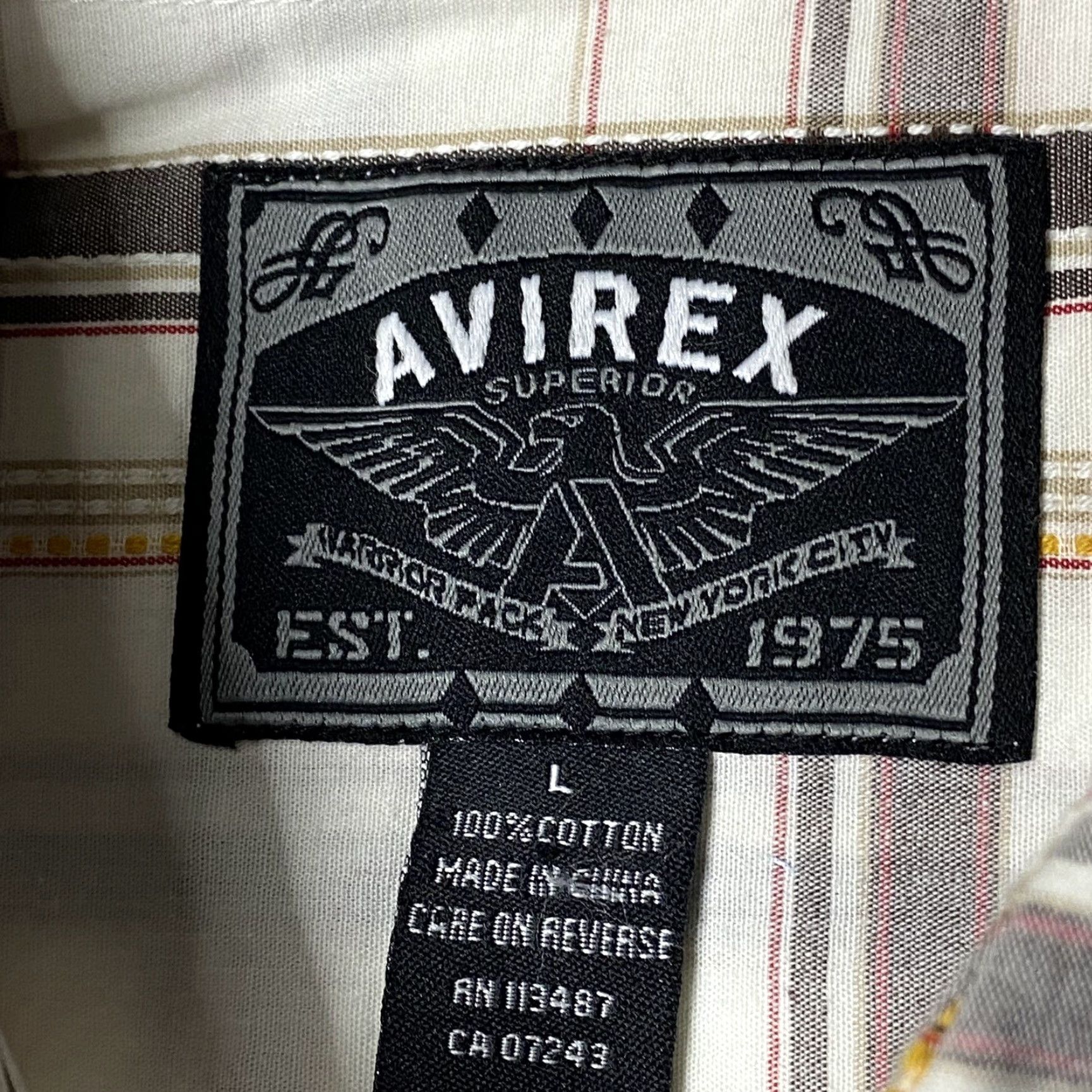 Avirex Avirex Shirt Mens Button Up Plaid Short Sleeve L Multicolor 90s Size US L / EU 52-54 / 3 - 2 Thumbnail