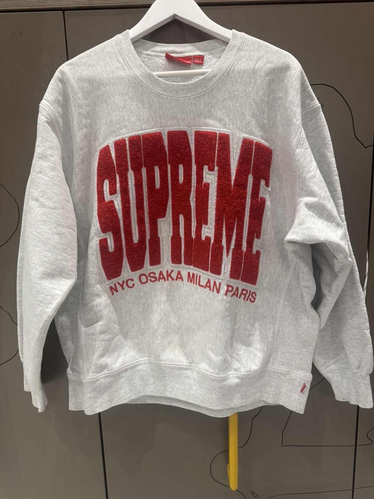 Supreme Supreme cities arc crewneck - ash gray Size US L / EU 52-54 / 3 - 1 Thumbnail