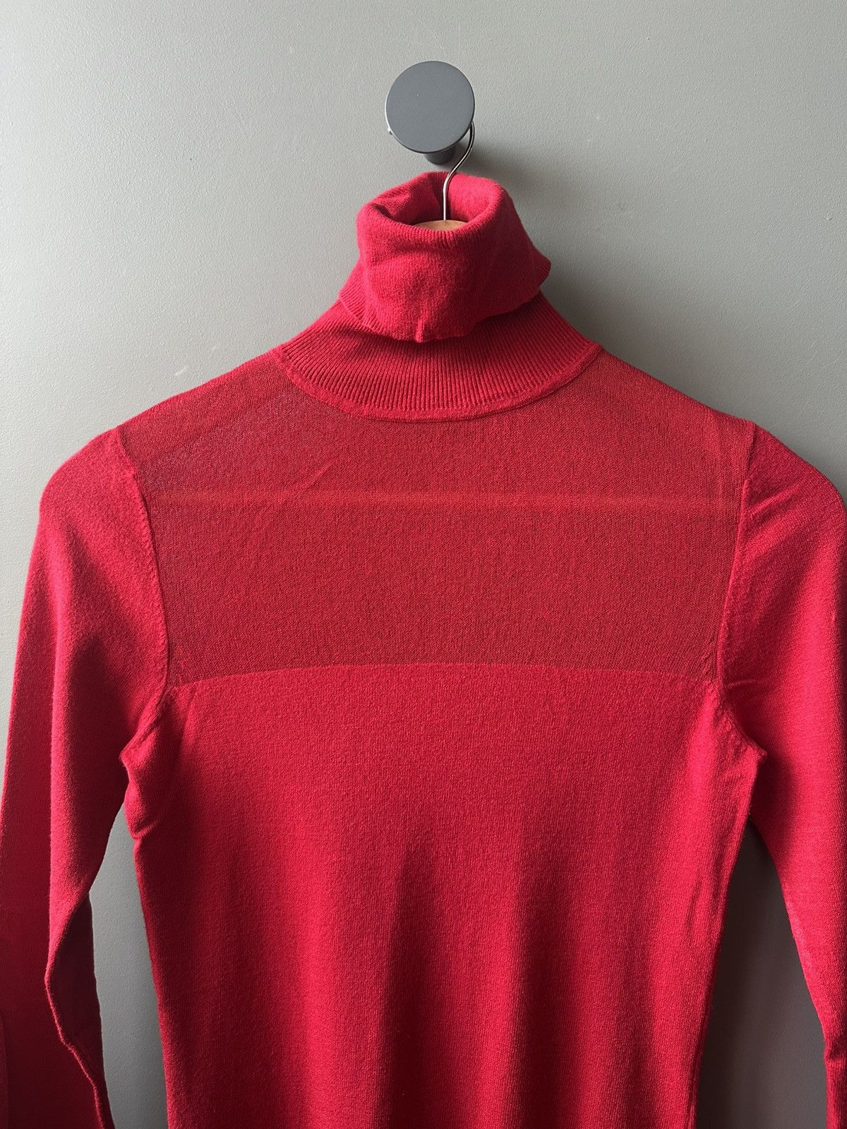 GF Ferre GF Ferre Crimson Ribbed Knit Turtleneck Size XXS Size XXS / US 00 / IT 34 - 2 Thumbnail