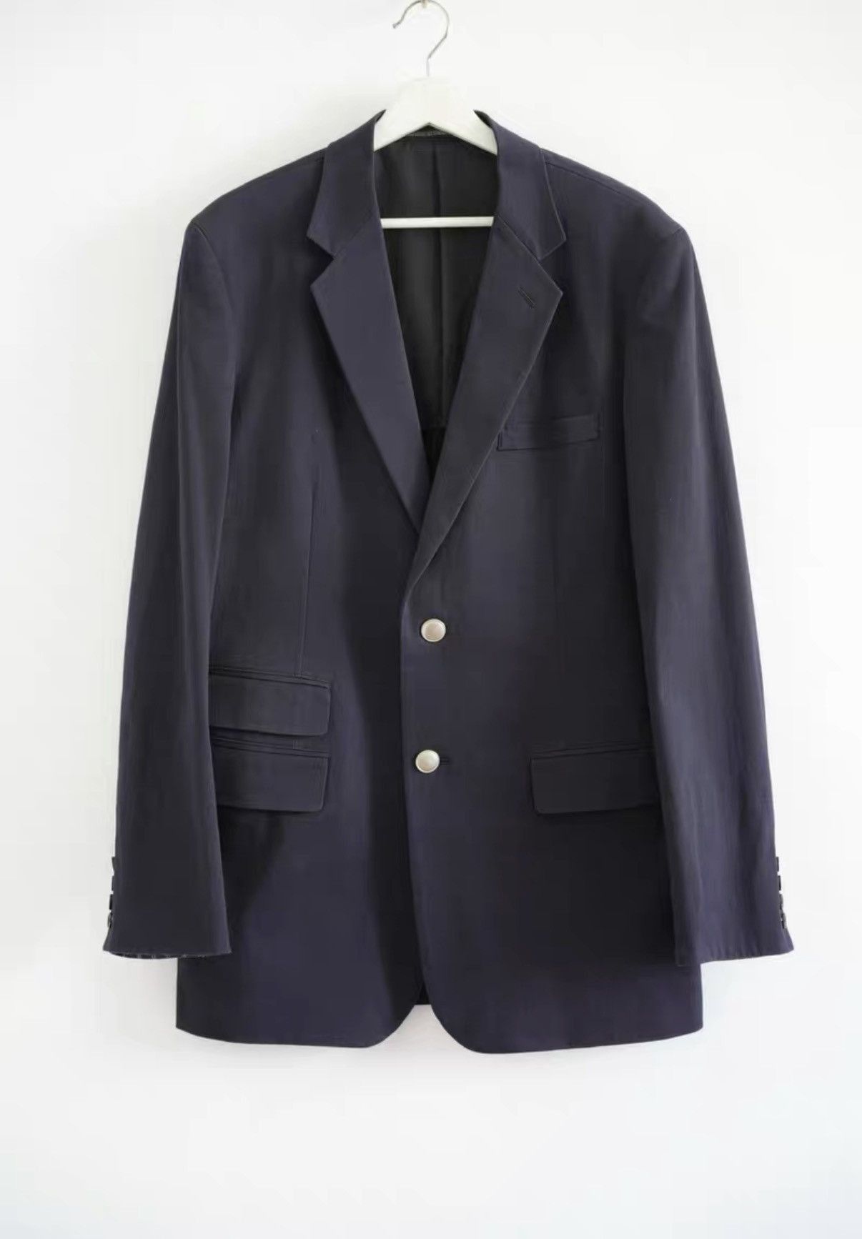 Yohji Yamamoto Black Double-Breasted Blazer Size US XL / EU 56 / 4 - 1 Thumbnail