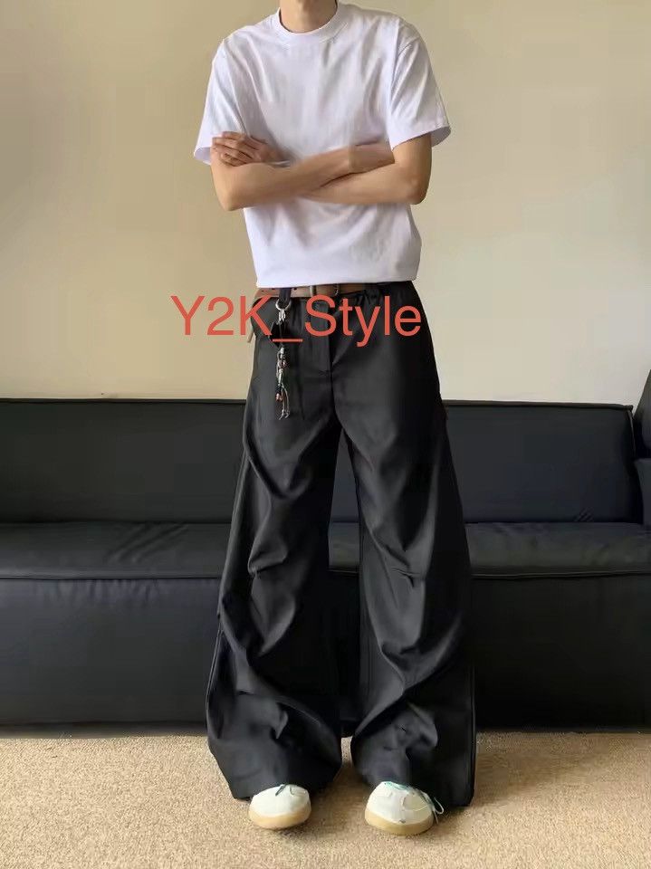 Multi-Layered Ultra-Wide Baggy Trousers
