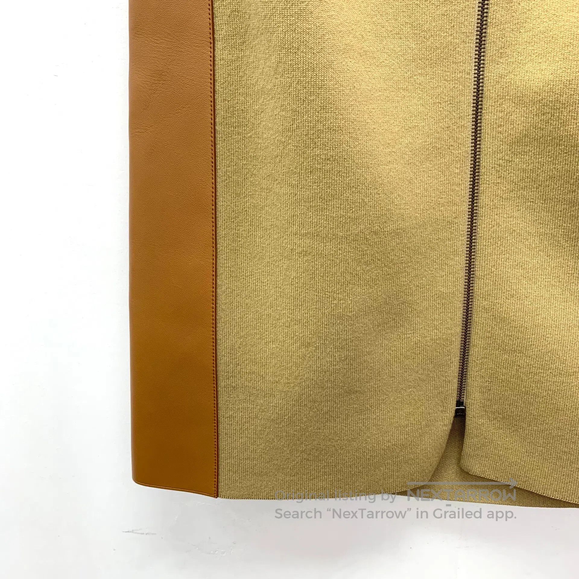 Louis Vuitton Louis Vuitton size M Dark Brown Leather and Wool Zip Desig Size 25" / US 0 / IT 36 - 4 Thumbnail