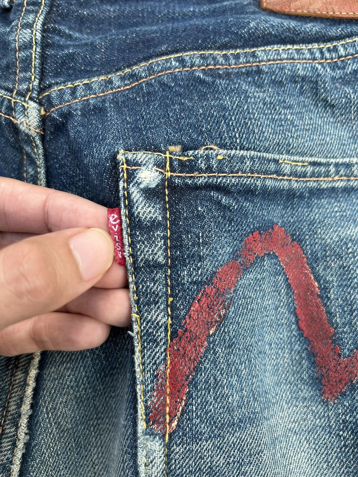 Kapital Vintage Evisu Selvedge No1 Special Distressed Denim Jeans Size US 28 / EU 44 - 3 Thumbnail