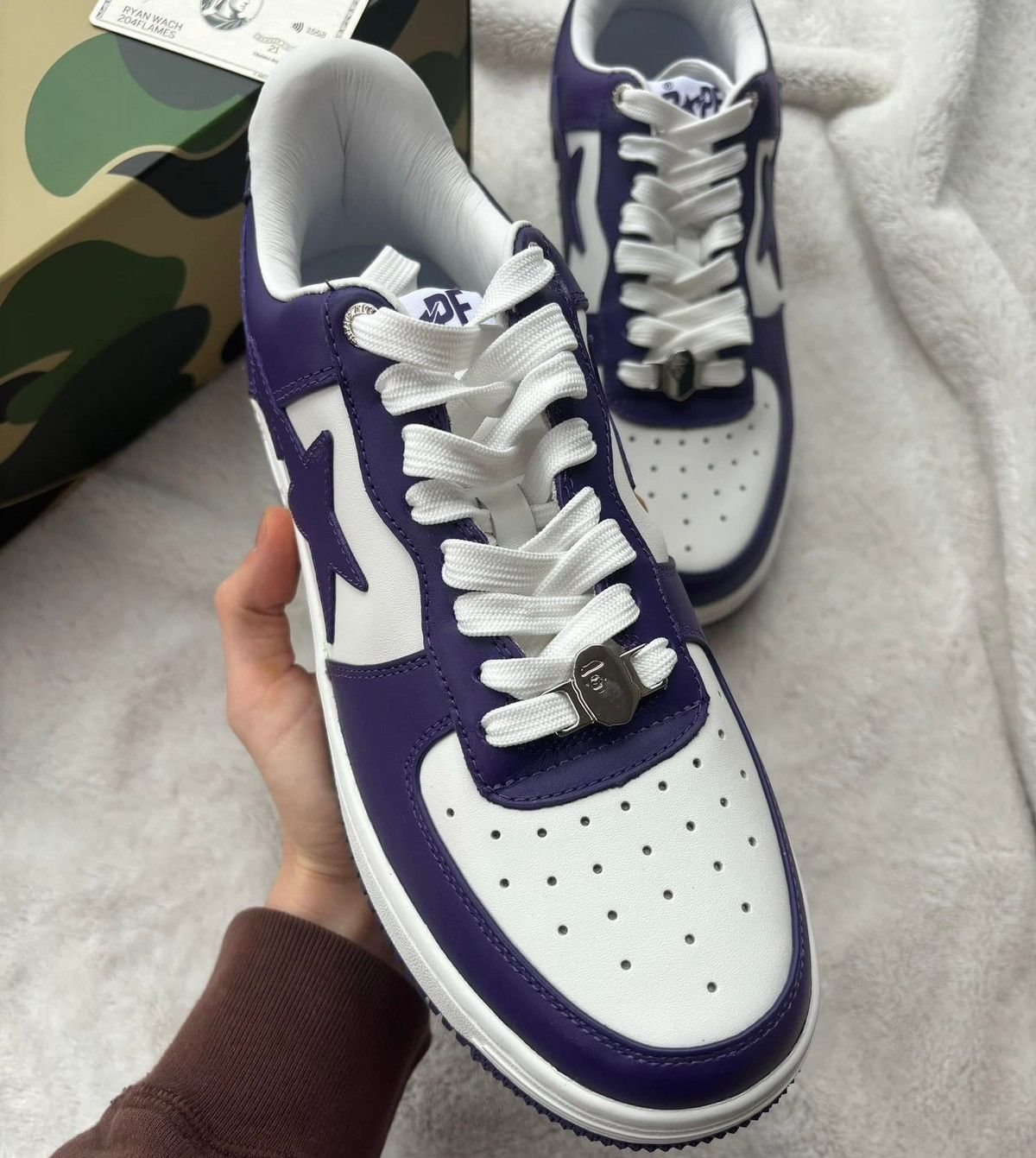 Bape Bape Sta Court Purple Sneakers Size US 9 / EU 42 - 3 Thumbnail