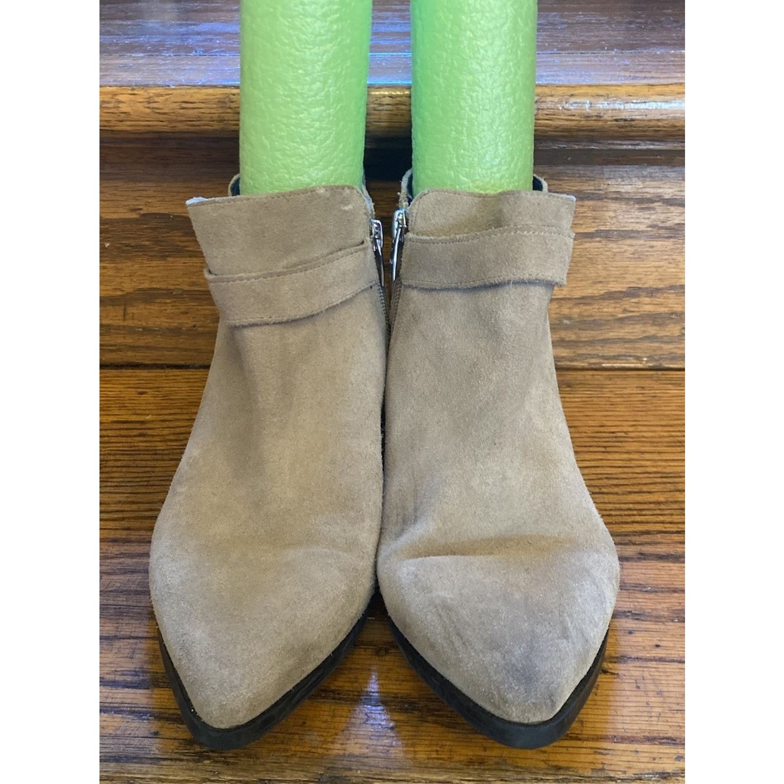 Marc Fisher Marc Fisher Beige Suede Western Ankle Boots Women’s 9.M Size US 9 / IT 39 - 2 Thumbnail