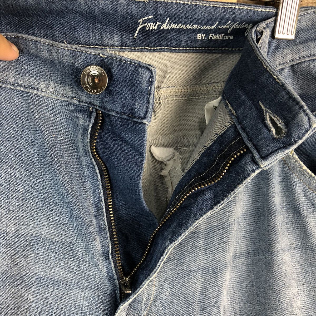 Japanese Brand Field Core Blue Distressed ripped Denim Pants #A2166 Size US 33 - 15 Thumbnail