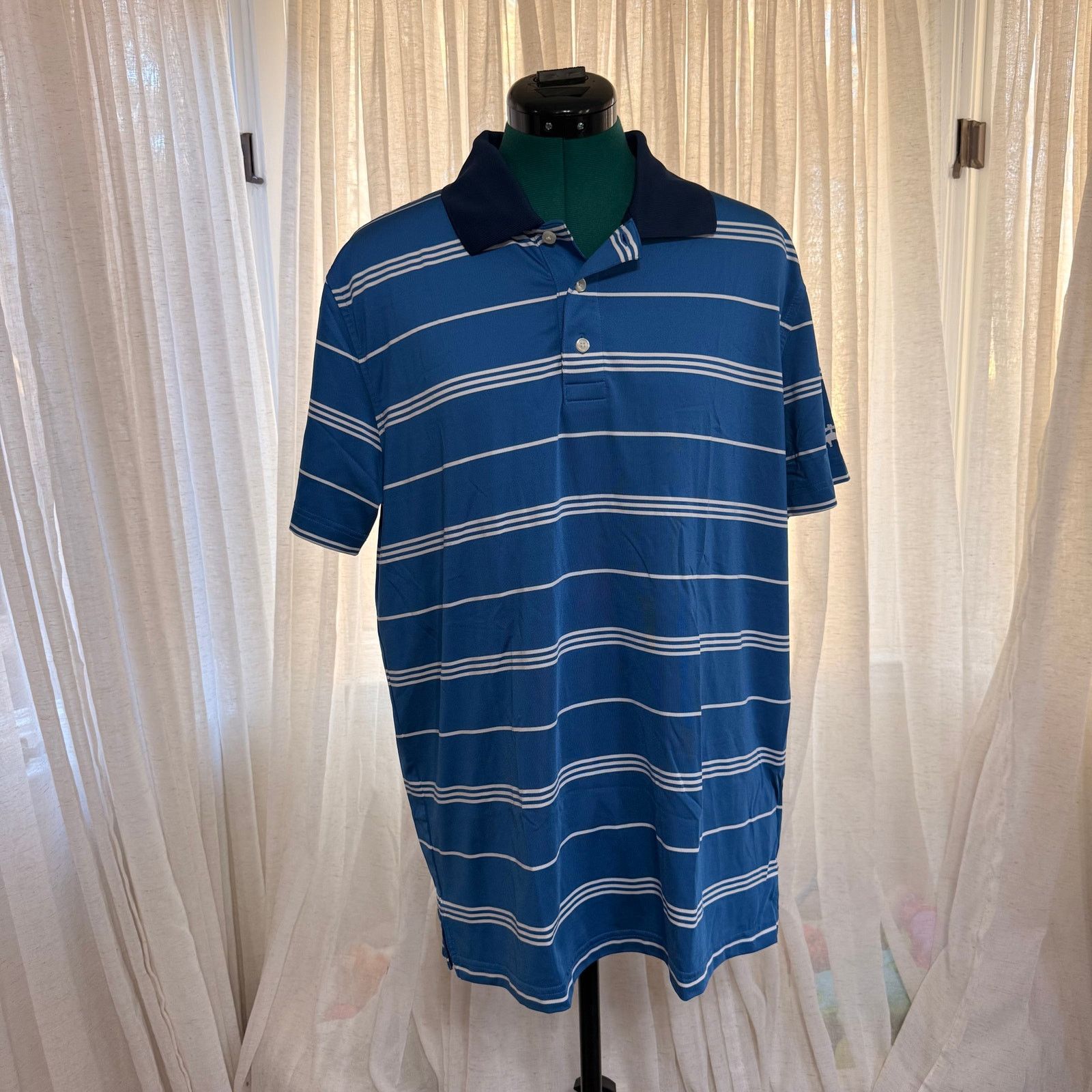 Brooks Brothers Brooks Brothers Blue Striped Polo | Sz L Size US L / EU 52-54 / 3 - 2 Thumbnail