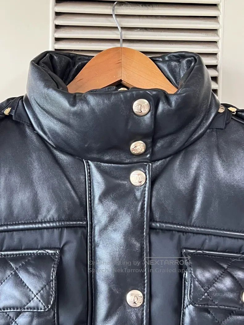 Chanel Chanel 22N Ski Series Leather Down Jacket Size XS / US 0-2 / IT 36-38 - 3 Thumbnail