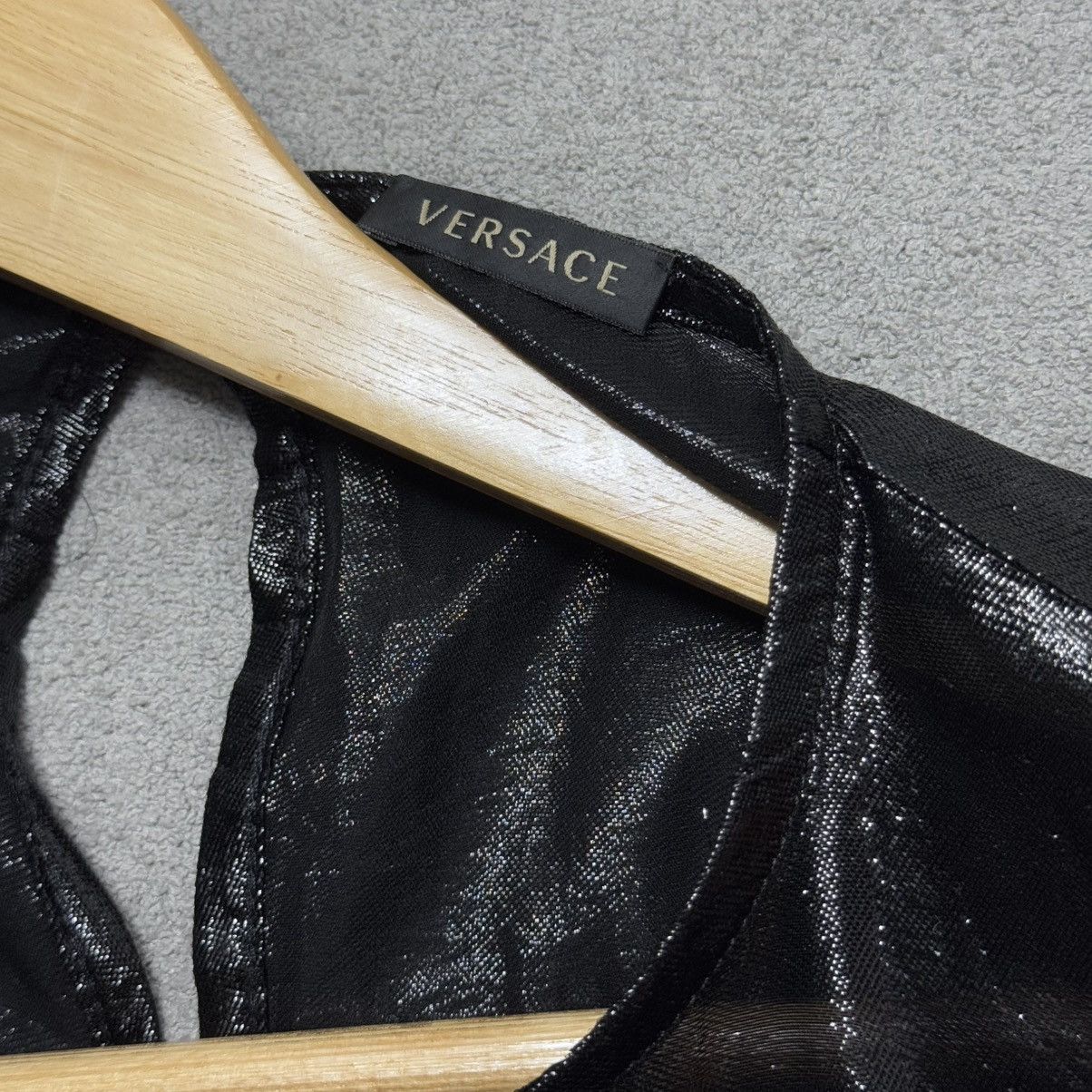Versace Fall 2013 Versace Metallic Silk Shimmer Medusa T-Shirt Size M / US 6-8 / IT 42-44 - 11 Thumbnail