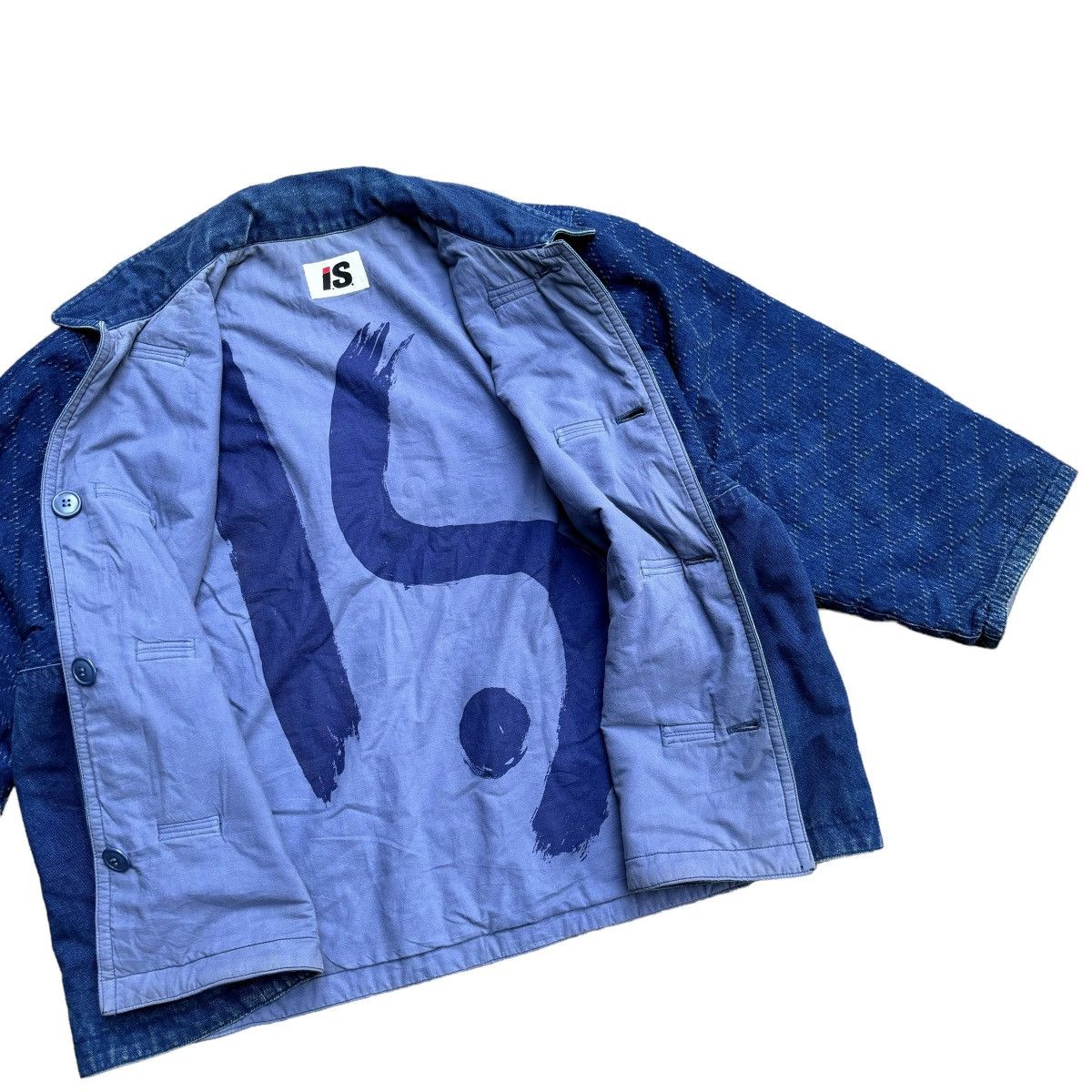 Issey Miyake Vintage Issey Miyake Sashiko Reversible Denim Jacket Size US M / EU 48-50 / 2 - 2 Thumbnail