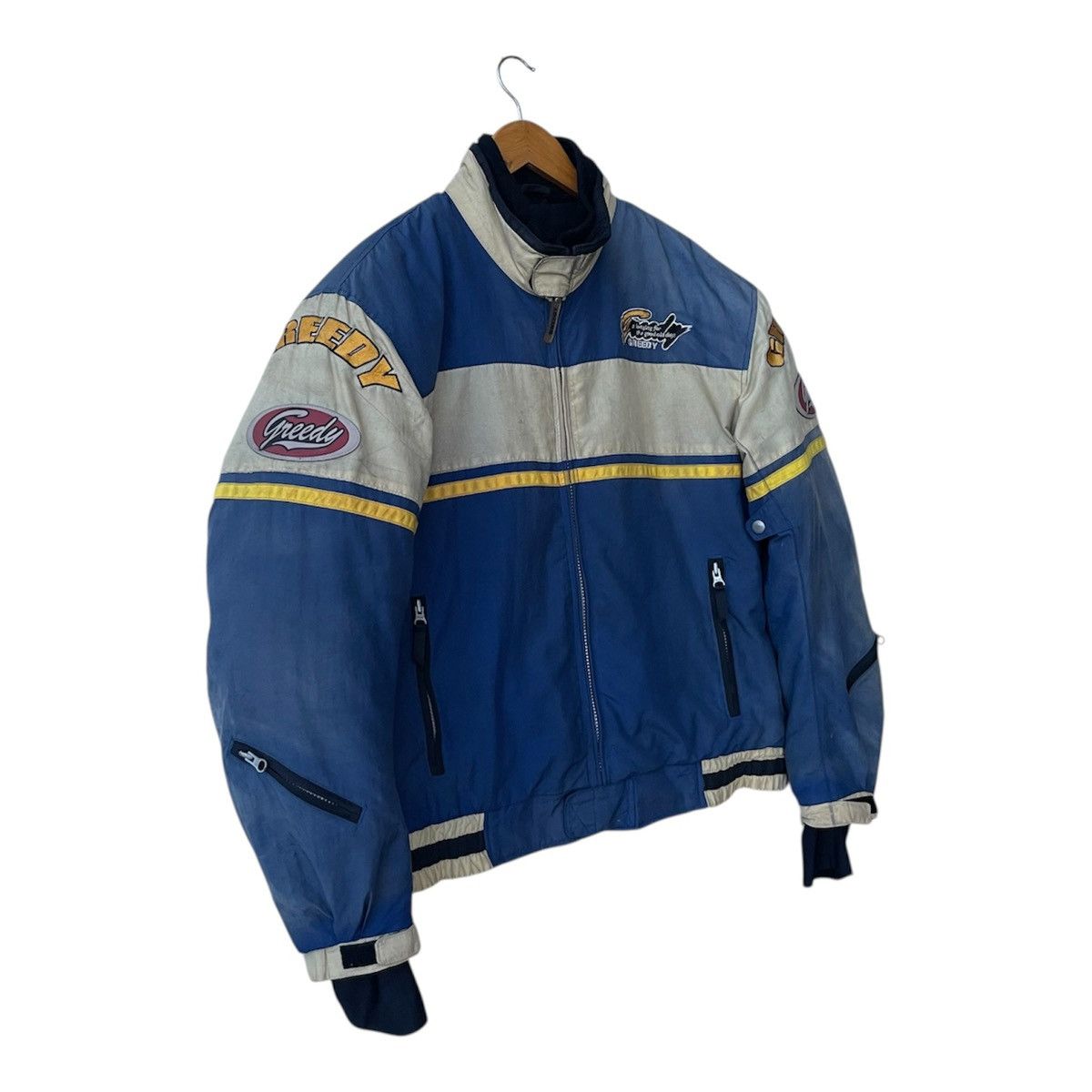 Sports Specialties Vintage GREEDY Motorsports Biker Jacket Padded Racing Gear Size US L / EU 52-54 / 3 - 1 Thumbnail