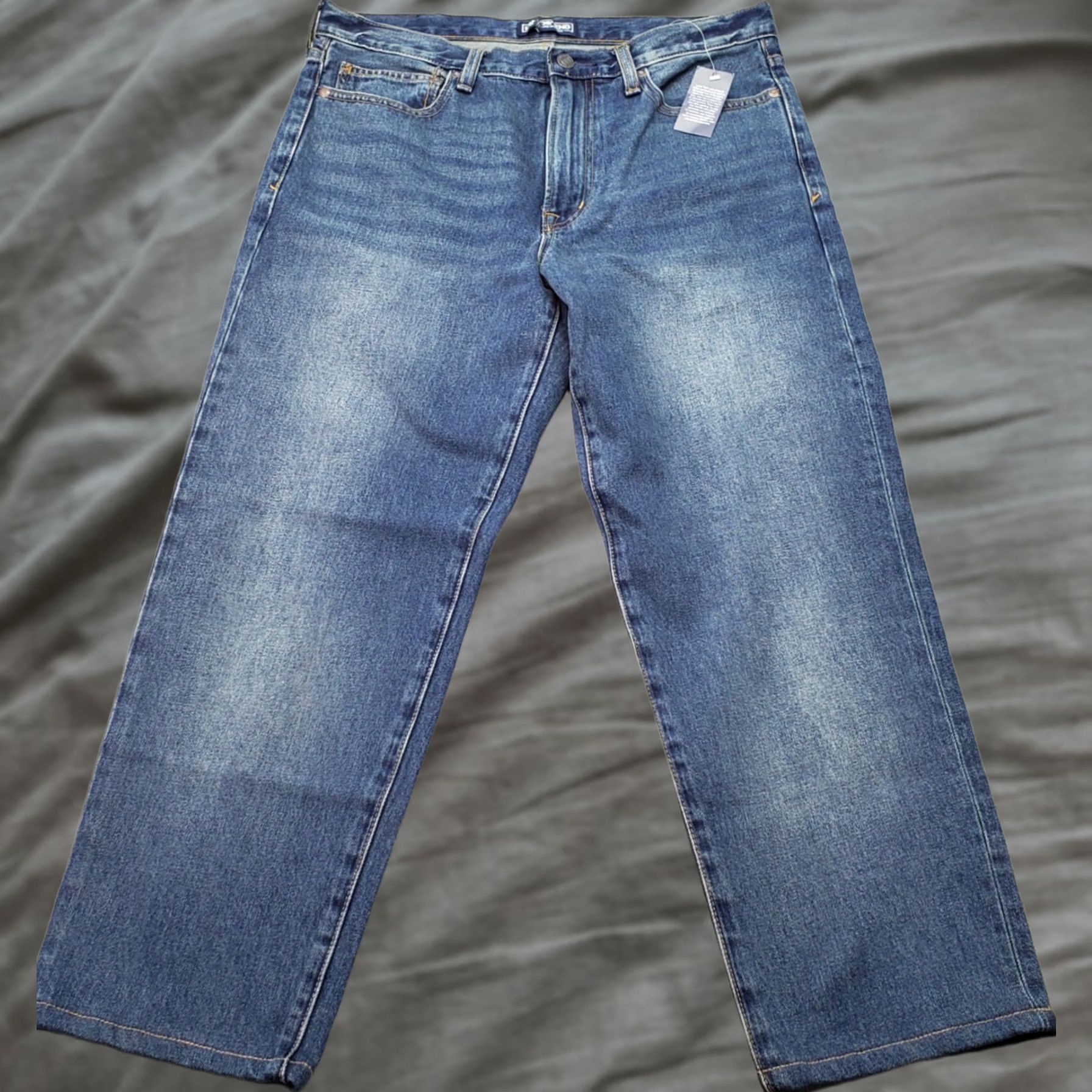 Lands' End Lands' End Mens Jeans 32 Blue Denim Traditional Fit Square Rigger 5-Pocket Regular Inseam 25.75" Inseam 25.75" Vintage No Size US 32 / EU 48 - 1 Thumbnail