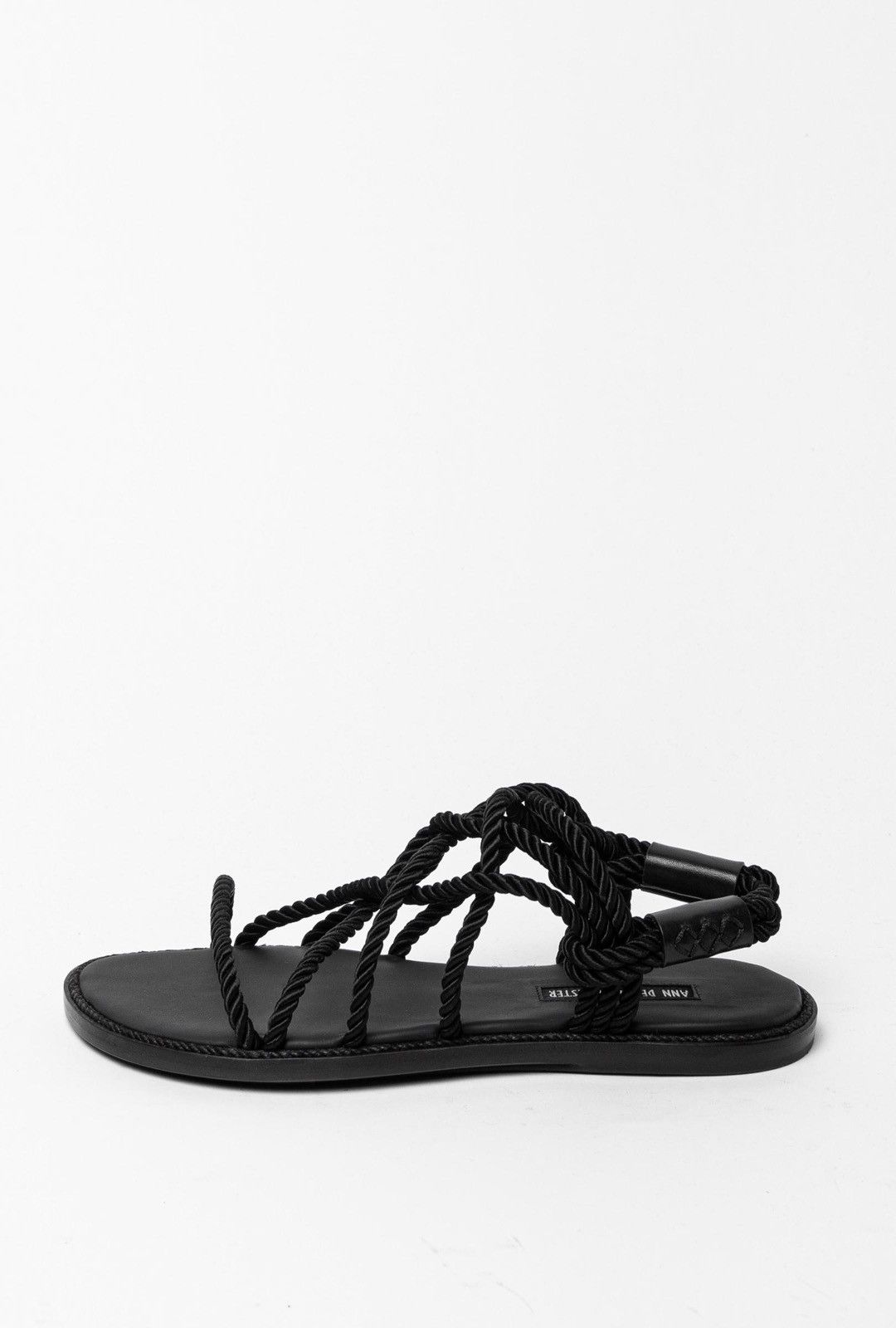 Ann Demeulemeester Ann Demeulemeester black nero leather cord strap sandals Size US 8 / IT 38 - 1 Thumbnail