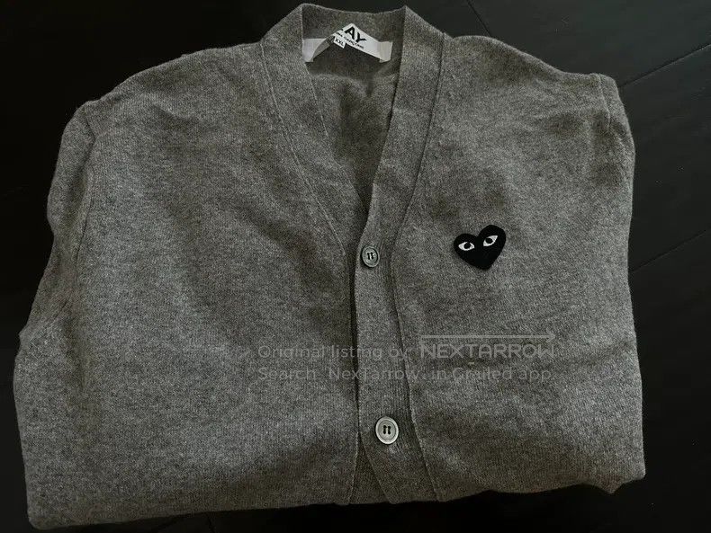 Comme des Garcons Comme Des Garcons Classic Cardigan, Wool, Black Heart V-ne Size XXL / US 16-18 / IT 52-54 - 7 Thumbnail