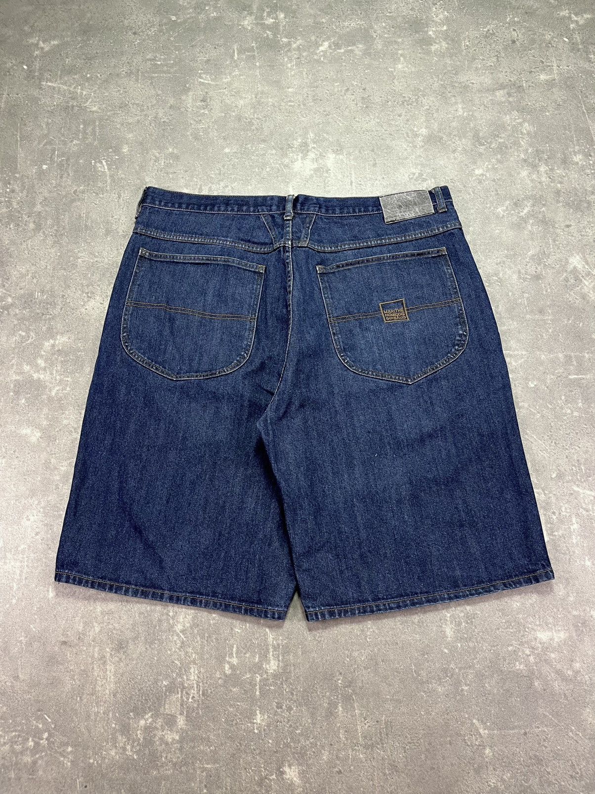 Marithe + Francois Girbaud Marithe + Francois Girbaud Baggy Logo Denim Jorts Shorts 40 Size US 40 / EU 56 - 1 Thumbnail