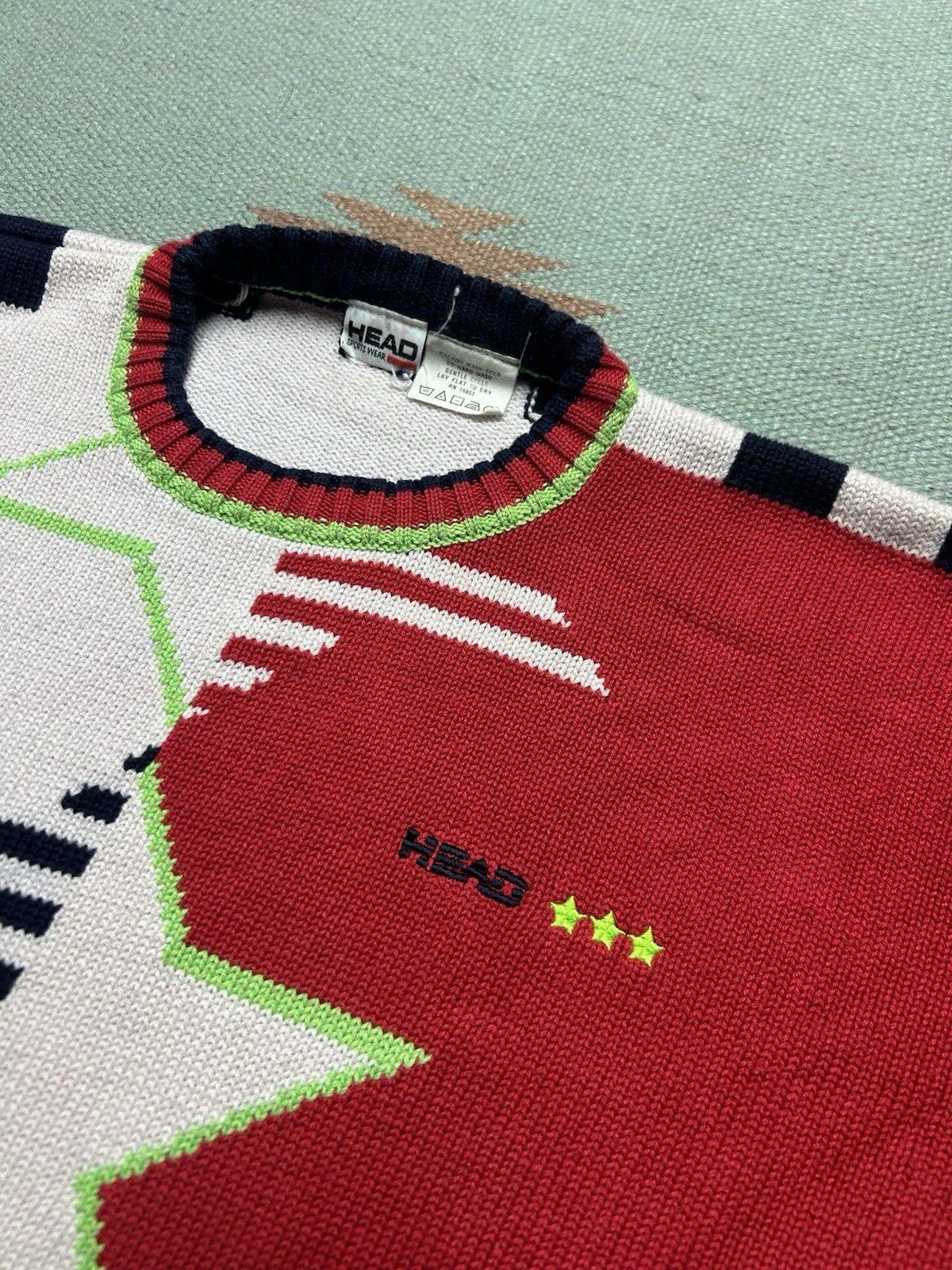 Vintage Vtg 80s head sportswear knit sweater ski snow stars boxy M Size US M / EU 48-50 / 2 - 6 Thumbnail