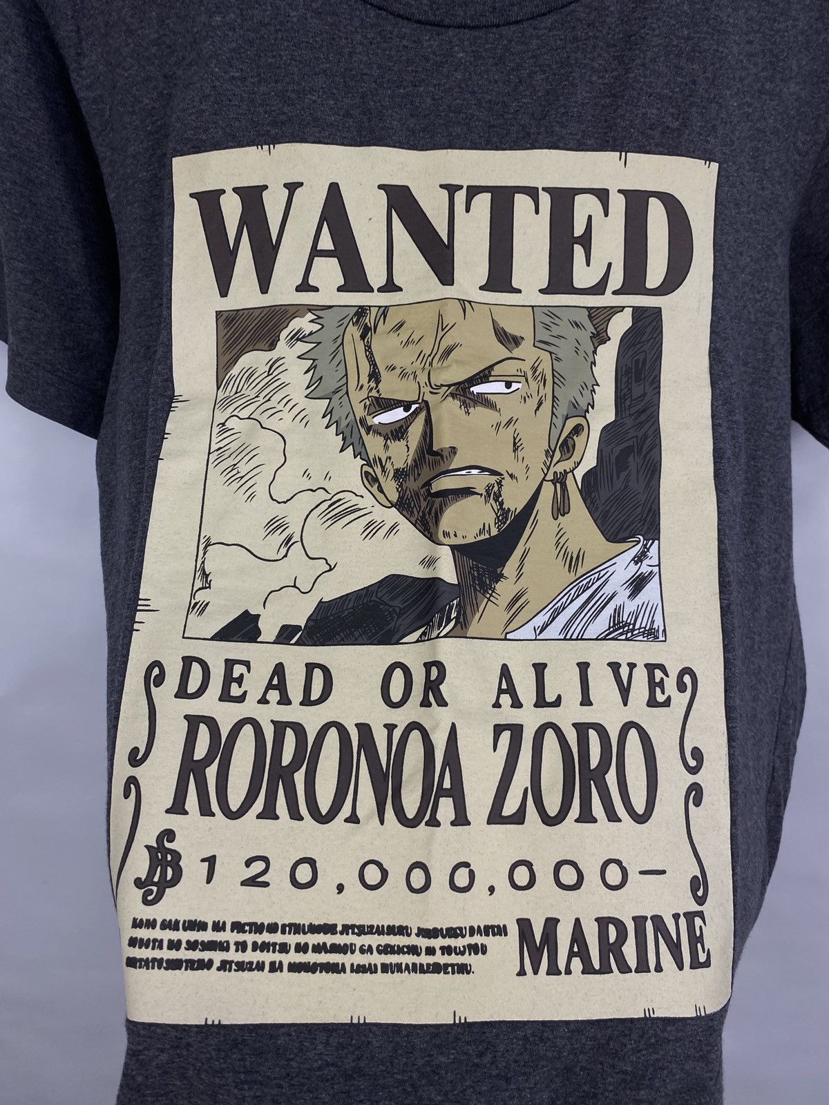 One Piece 🇯🇵 Vintage Y2K Roronoa Zoro Wanted One Piece T-Shirt Rare Size US M / EU 48-50 / 2 - 4 Thumbnail