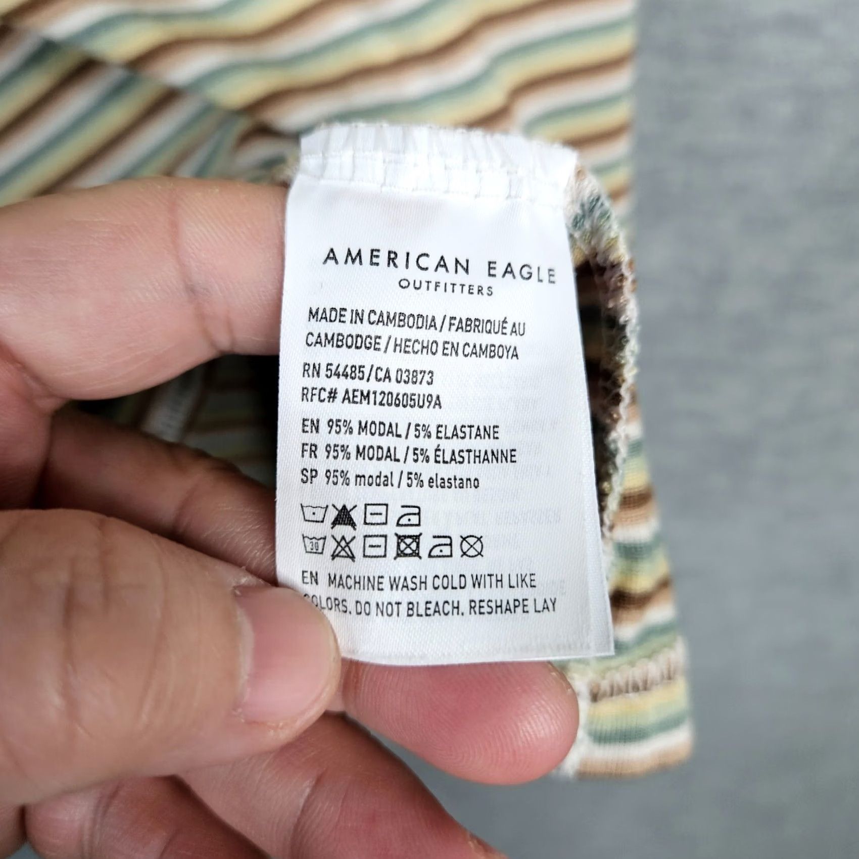 American Eagle Outfitters American Eagle Outfitters Blouse Short Sleeve Multicolor Striped XS Womens Clothing Shirt New Size 26" / US 2 / IT 38 - 6 Thumbnail