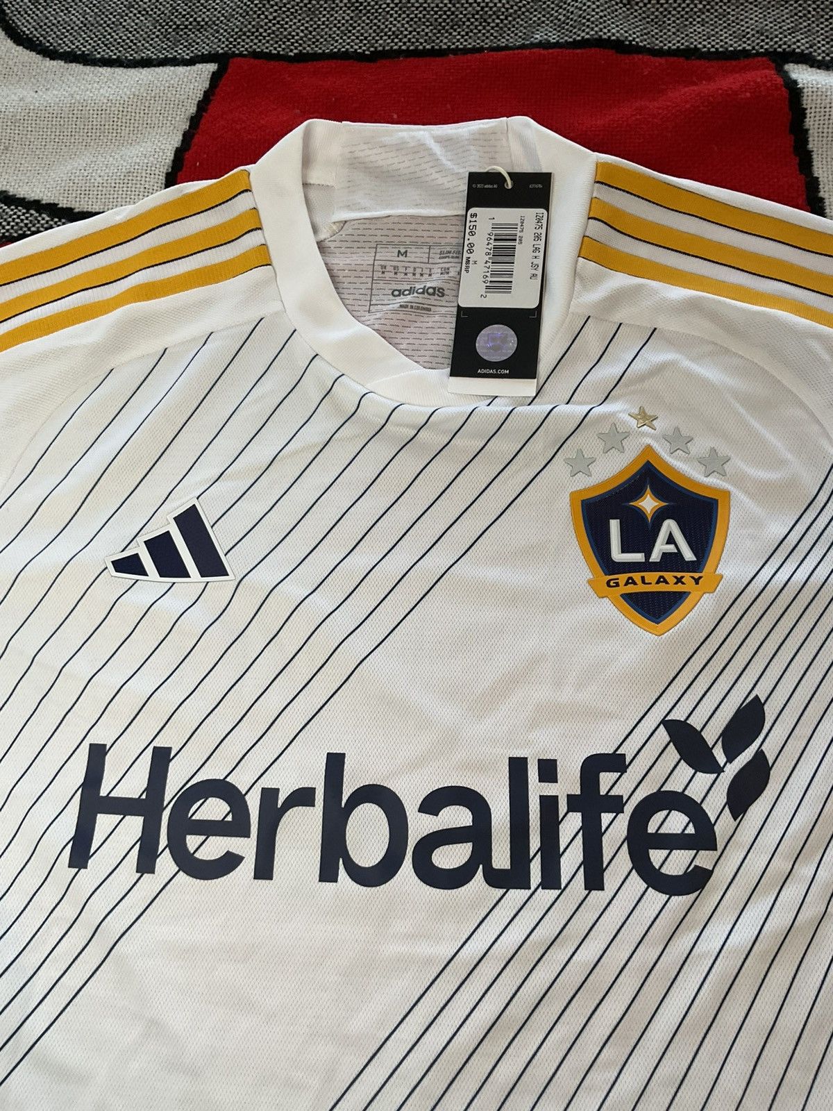 Adidas MLS Los Angeles galaxy jersey nwt medium Size US M / EU 48-50 / 2 - 3 Thumbnail