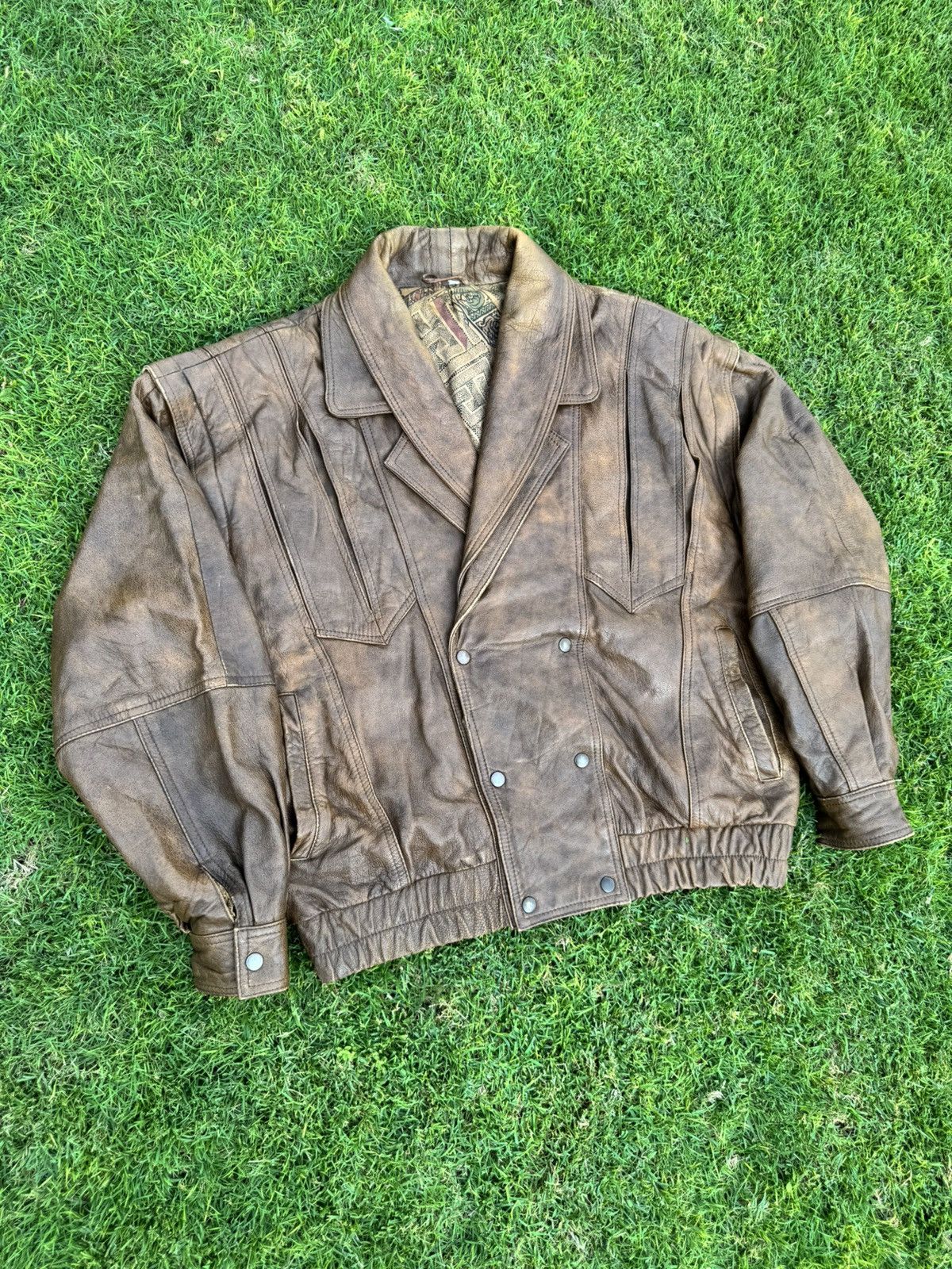 Vintage Vintage jacket echtes leder capia Size US L / EU 52-54 / 3 - 3 Thumbnail