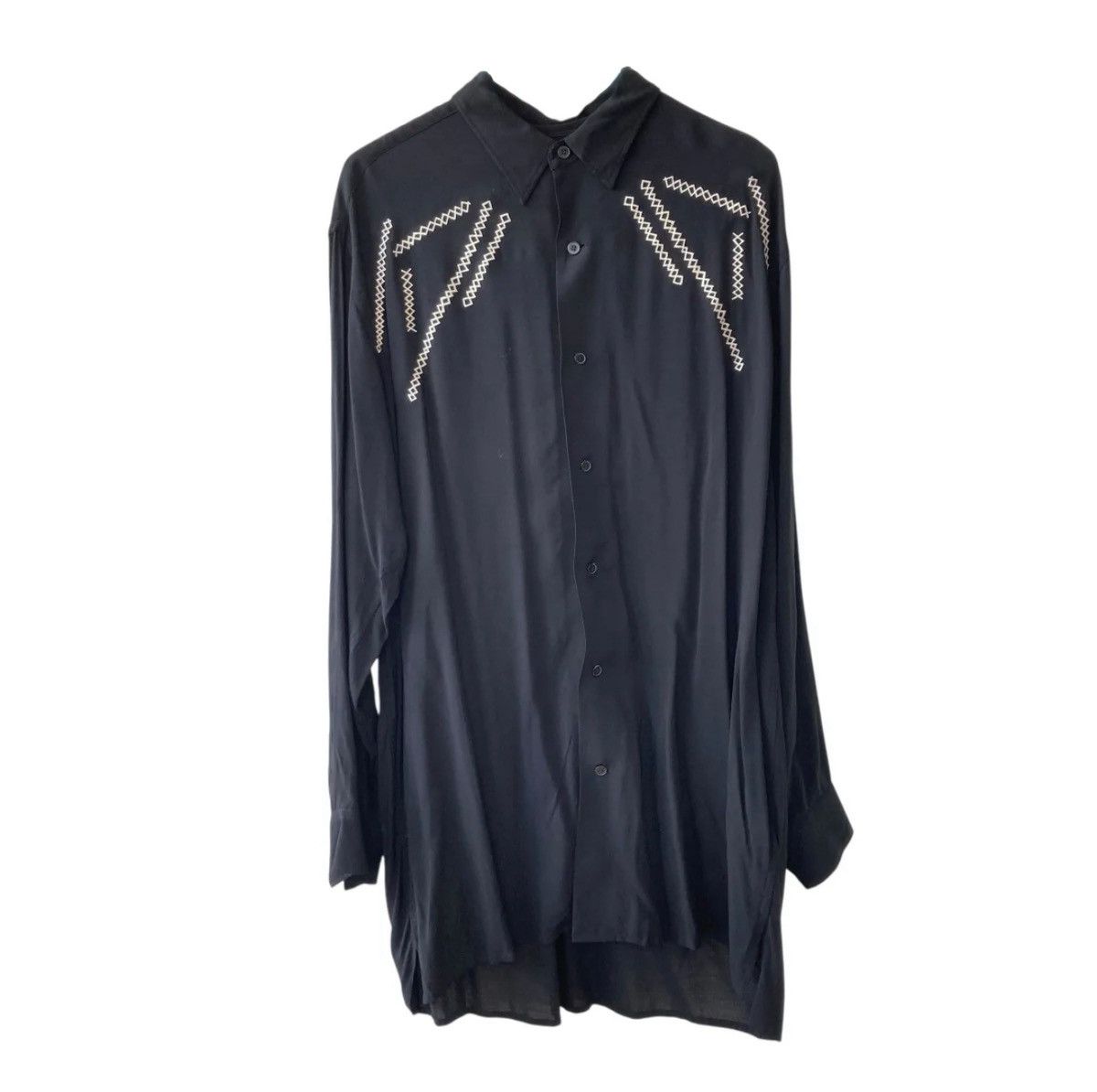 Yohji Yamamoto Yohji Yamamoto Pour Homme 21SS Embroidered Stitching Shirt Size US M / EU 48-50 / 2 - 16 Thumbnail