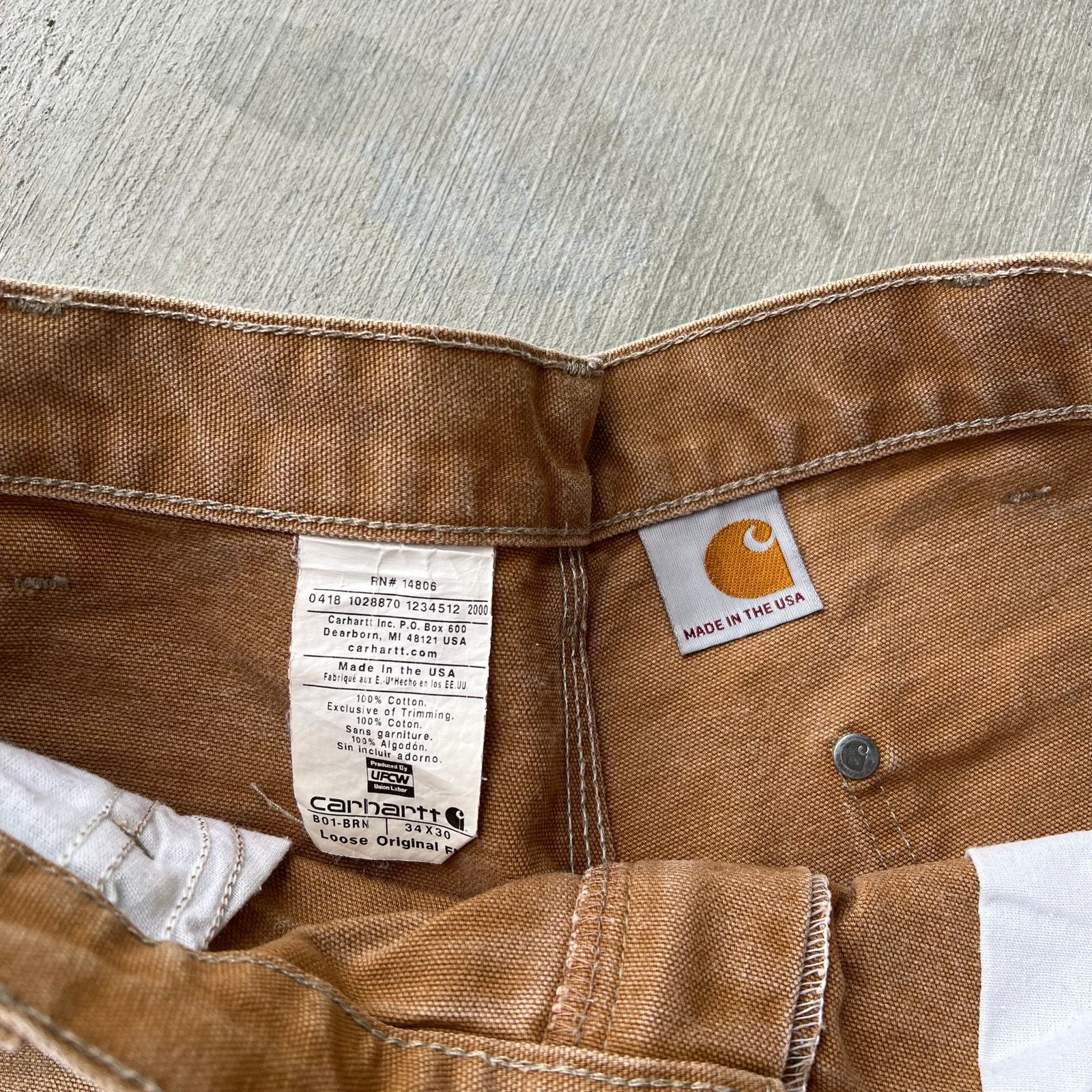 Carhartt × Vintage Carhartt brown double knee work wear carpenter pants Size US 32 / EU 48 - 7 Thumbnail